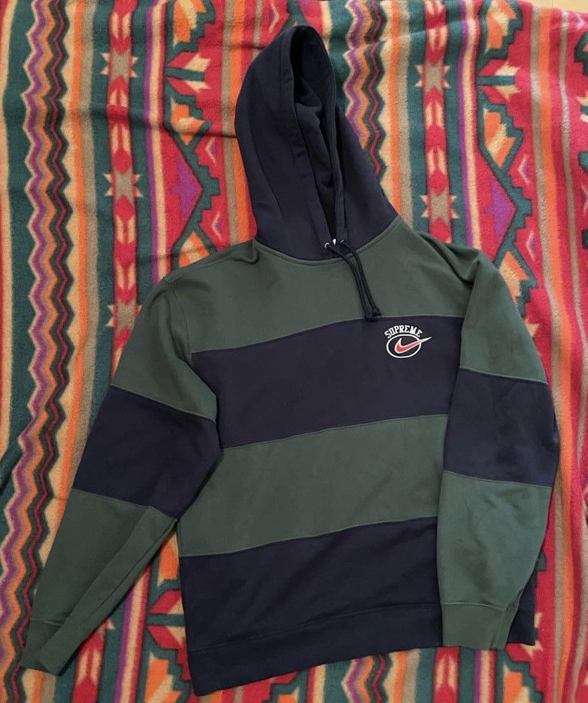 Nike × Supreme Supreme x Nike Striped Hooded Sweatshirt Size US M / EU 48-50 / 2 - 3 Thumbnail