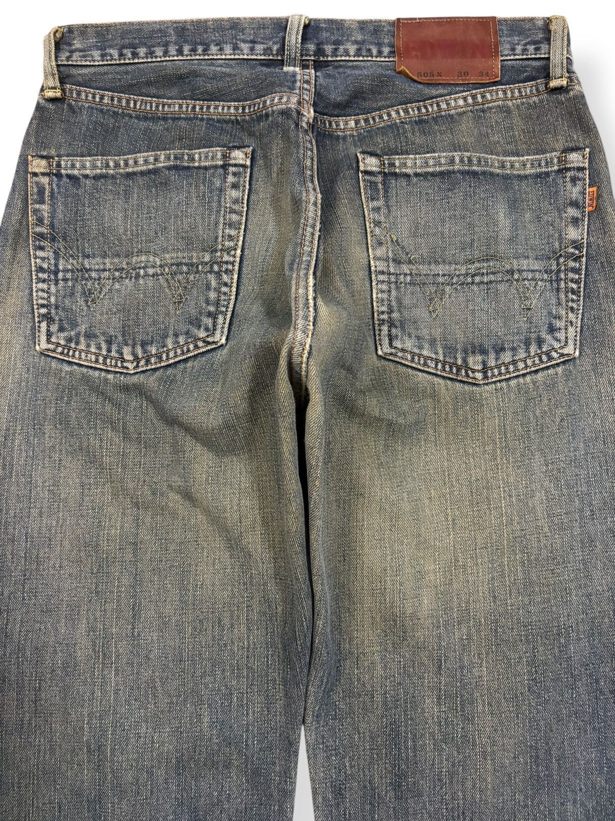 Edwin Vintage Edwin 505X Selvedge Mud Wash Baggy Frayed Leg Jeans Size US 30 / EU 46 - 12 Thumbnail