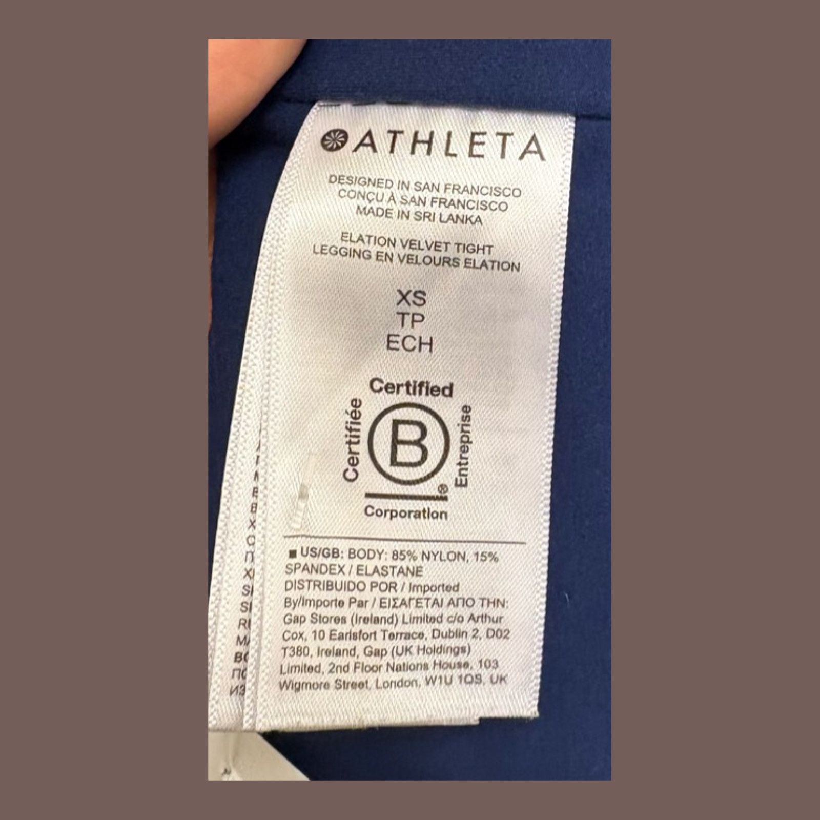 Athleta Athleta Elation Velvet Leggings | XS Midnight Blue | Luxe Size 24" / US 00 / IT 34 - 4 Thumbnail