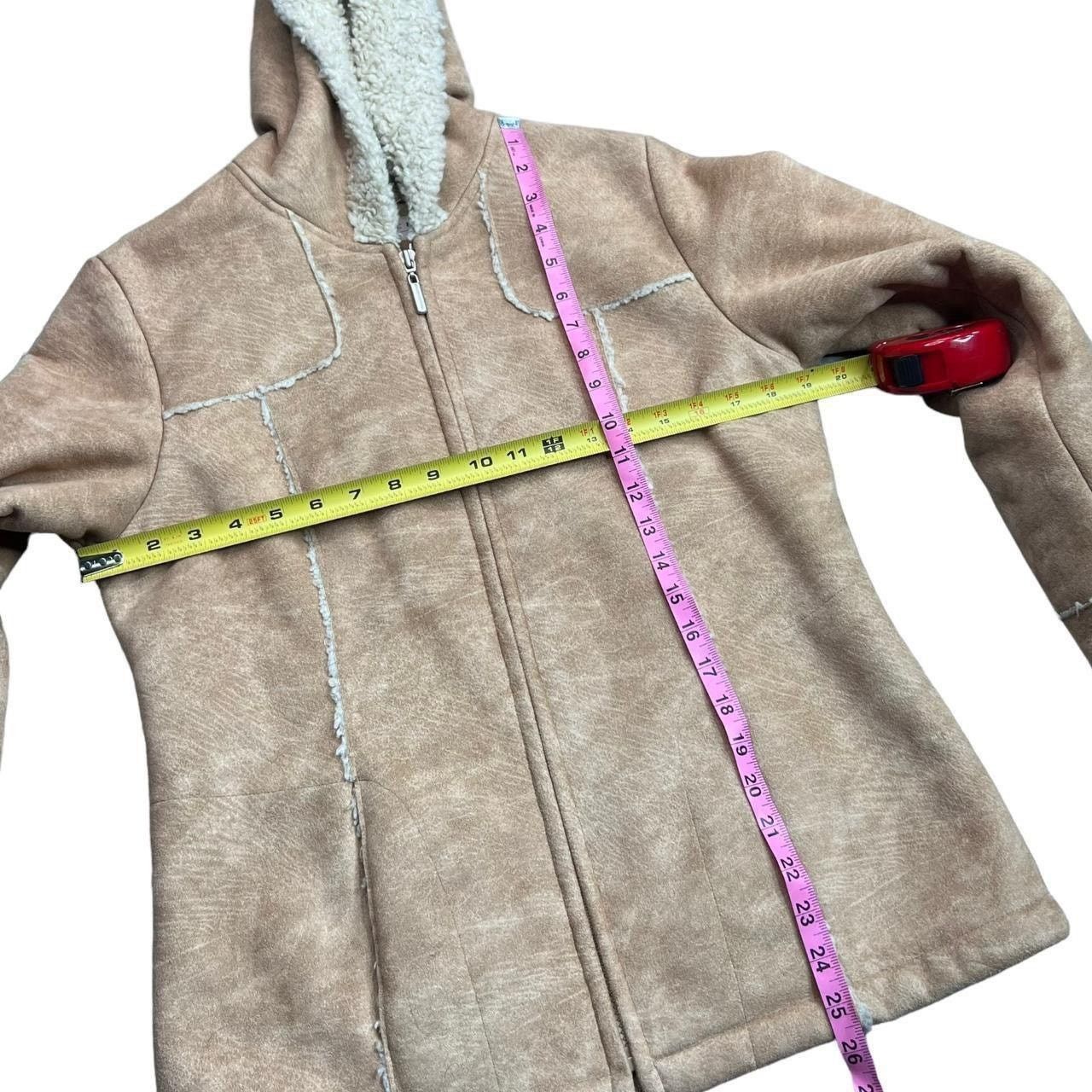 Vintage Y2K Sherpa Lined Zip Front Afghan Coat Faux Suede Size Small Size S / US 4 / IT 40 - 8 Thumbnail