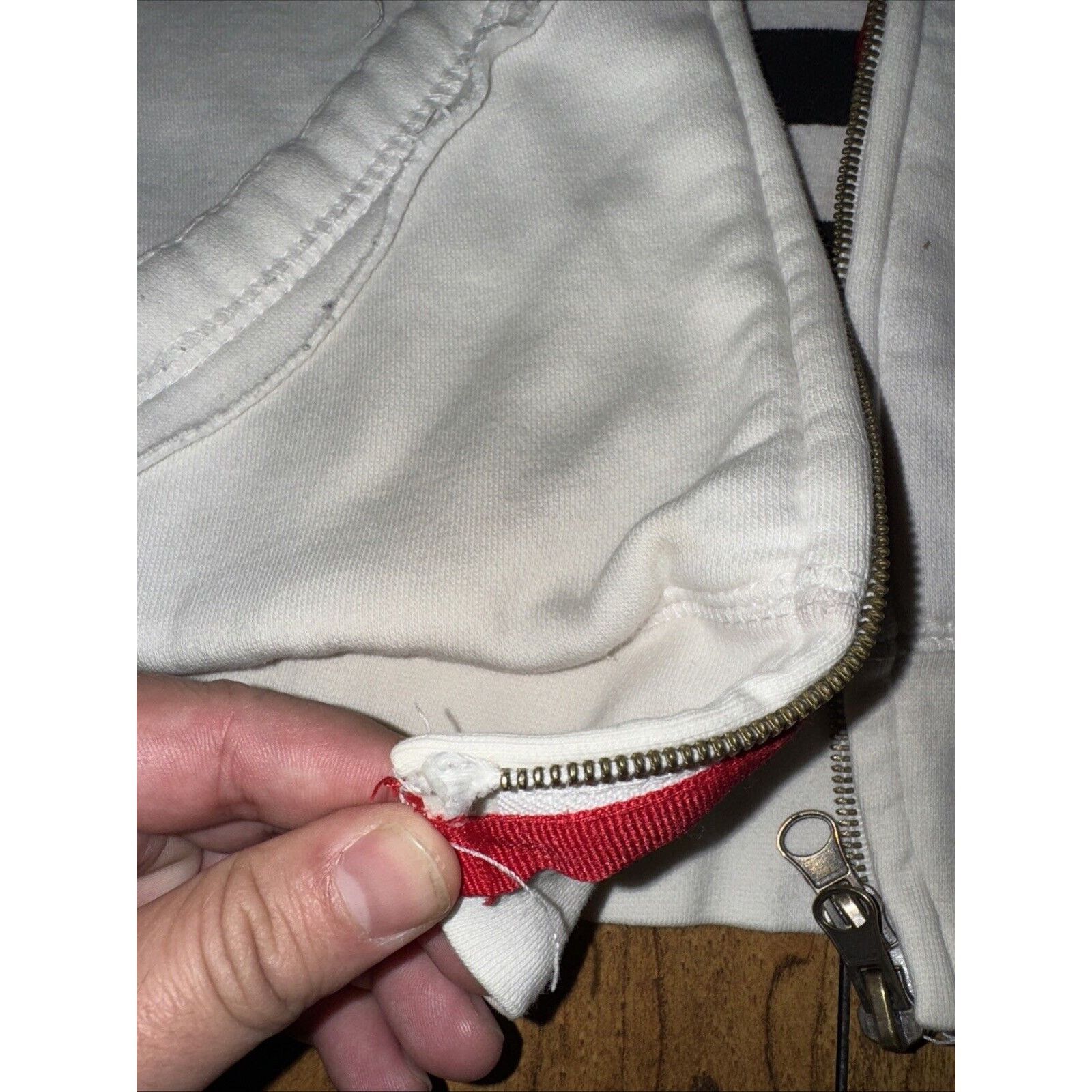 Chase Authentics × Vintage VNTG Chase Authentic Full Zip Sweater M White Broken Zip Size M / US 6-8 / IT 42-44 - 4 Thumbnail