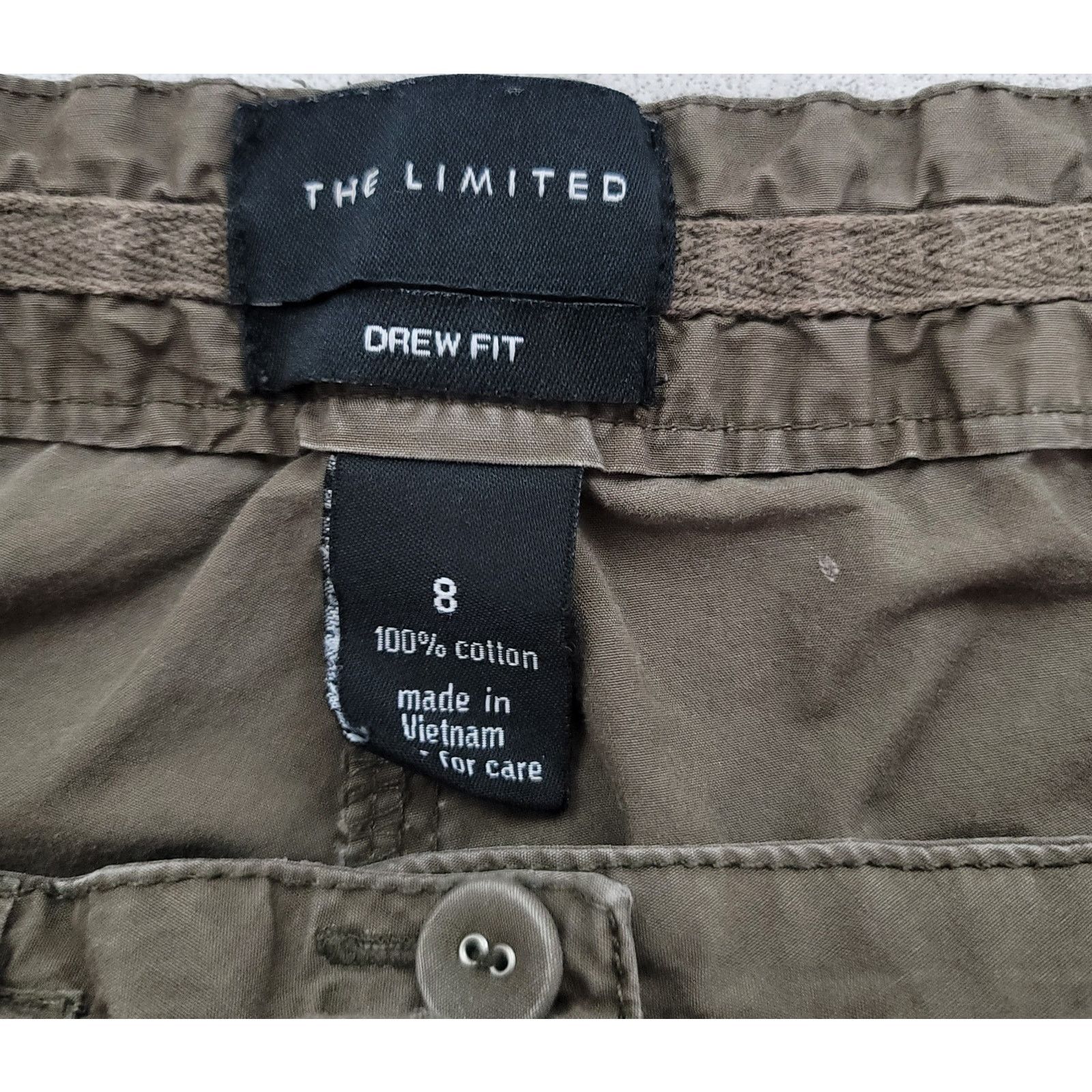 Other The Limited Army Green Drew Fit Shorts 8 Pleats Ties Pockets Size 30" / US 8 / IT 44 - 5 Thumbnail