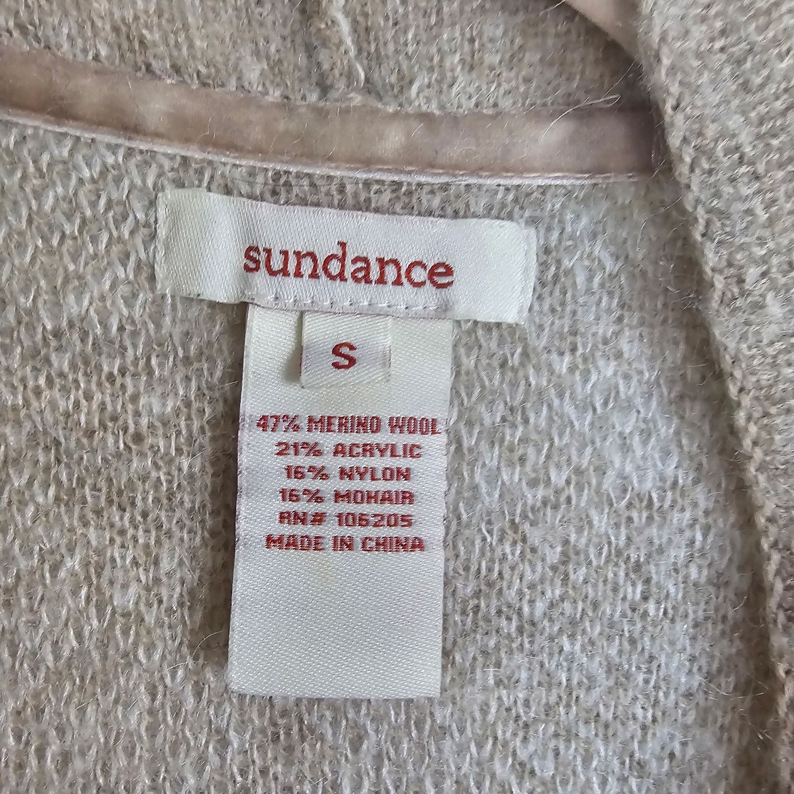 Soft Surroundings Sundance Womens Wool Mohair Cardigan Sweater S Open Boho Size S / US 4 / IT 40 - 6 Thumbnail
