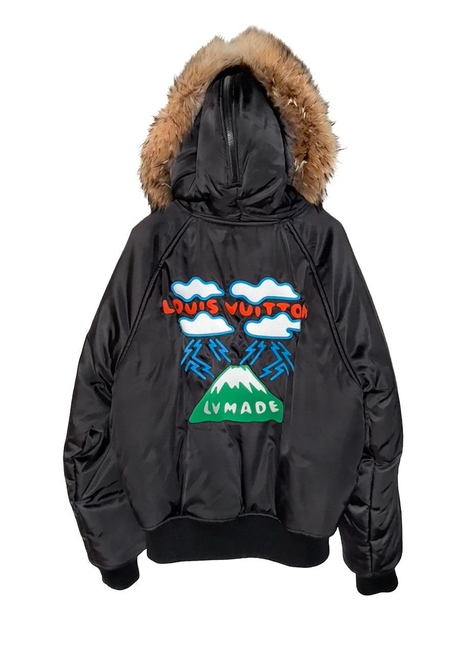 Louis Vuitton × Nigo Louis Vuitton x Nigo Black LV Made Mountain Bomber Jacket Size US XL / EU 56 / 4 - 1 Thumbnail