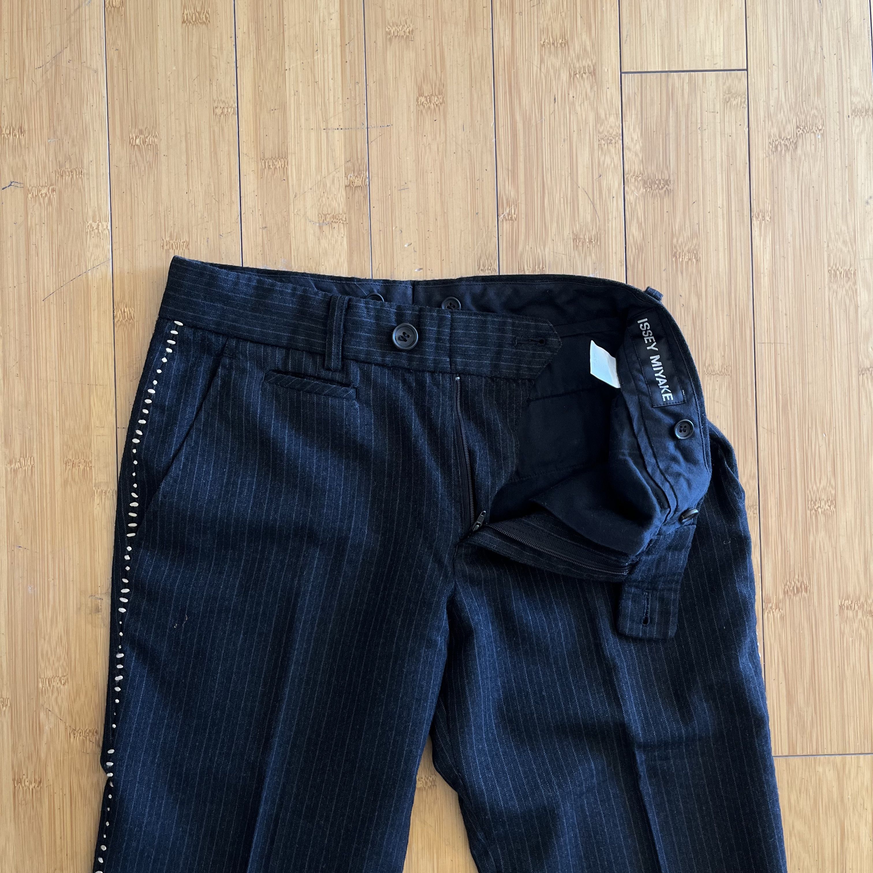 Issey Miyake Issey Miyake Vintage Striped Seam Slacks Size US 30 / EU 46 - 3 Thumbnail