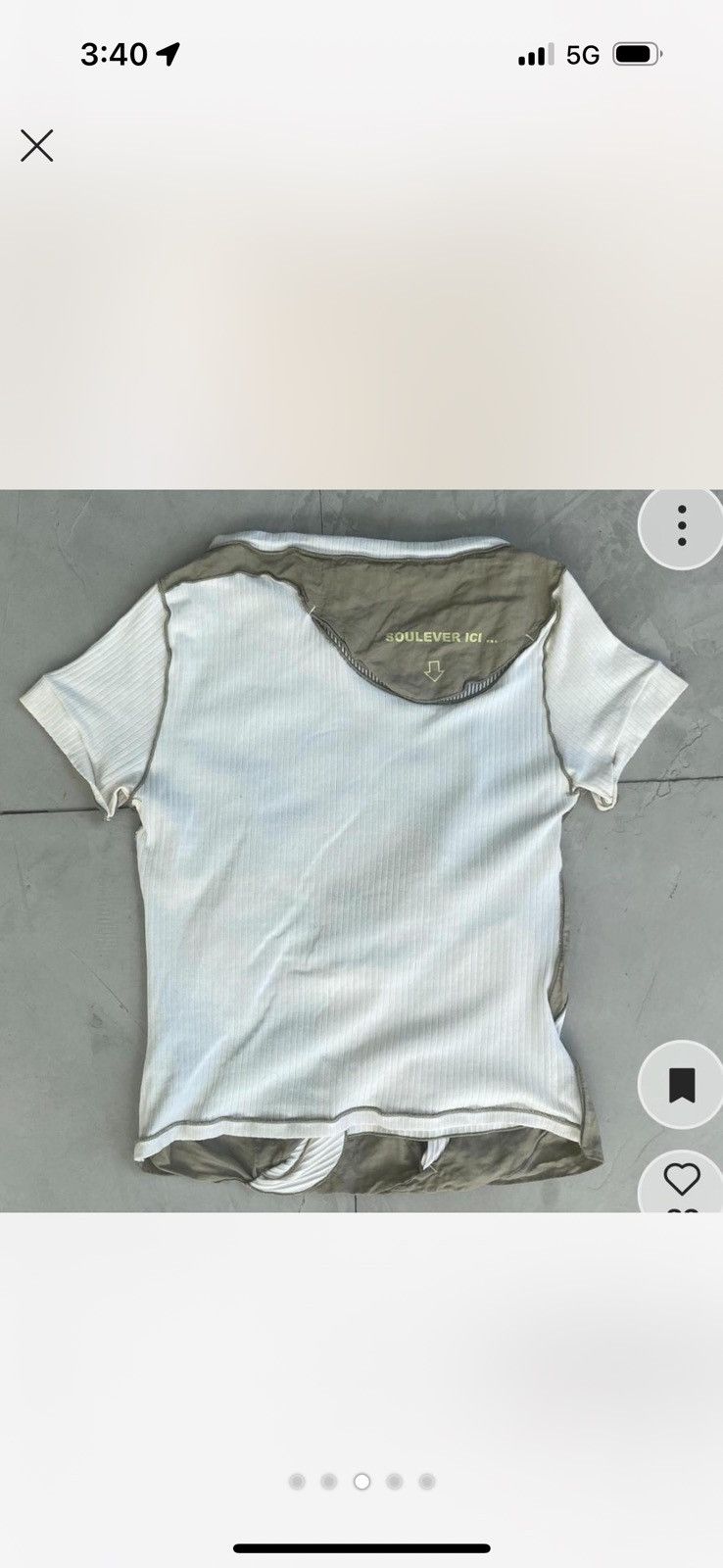 Cop Copine Cop Copine Textured Nylon & Ribbed Cotton Top. Size S / US 4 / IT 40 - 3 Thumbnail