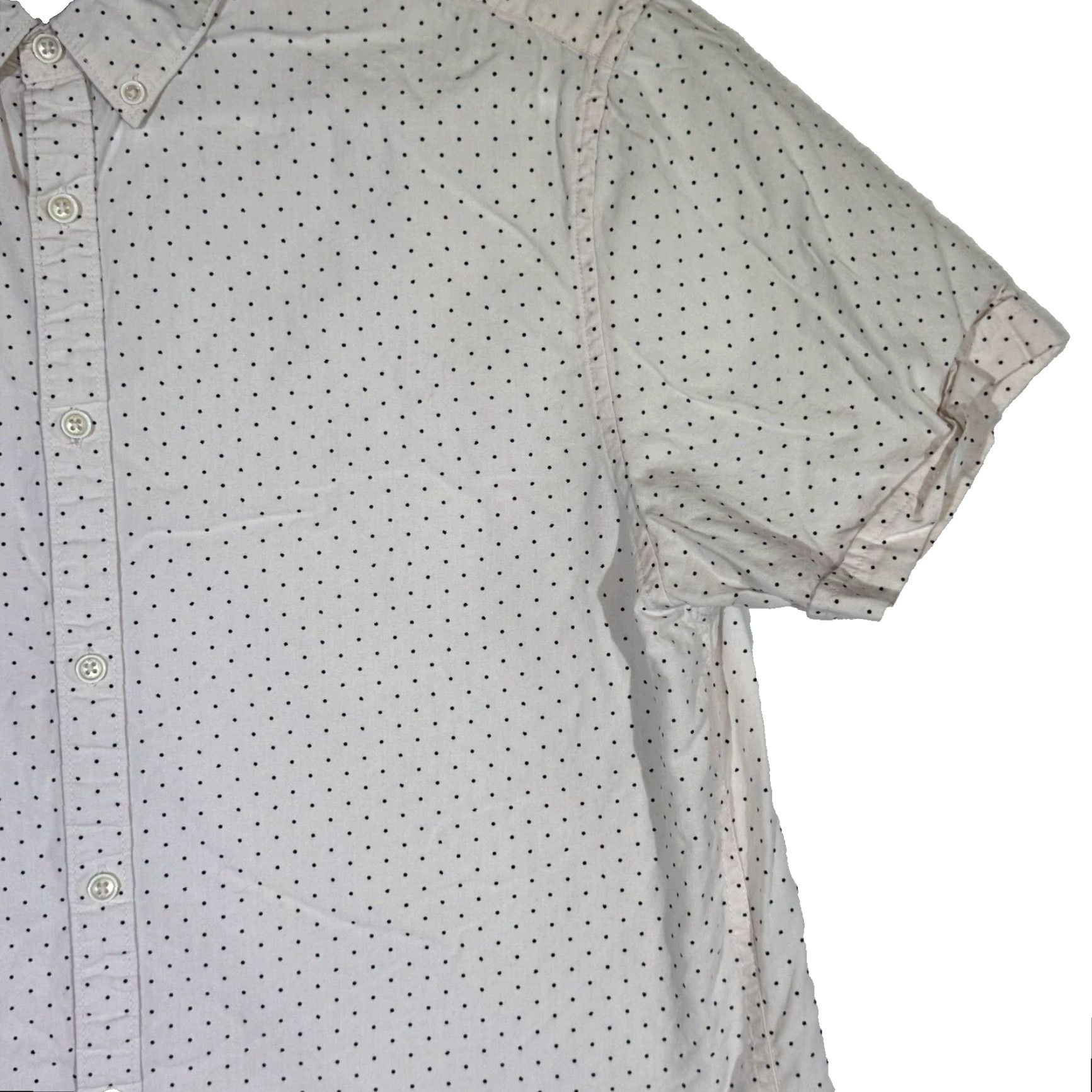 Vintage Cactus Man Shirt Men Cream Polka Dot Short Sleeve Slim Button-Down L Mens Size US L / EU 52-54 / 3 - 5 Thumbnail