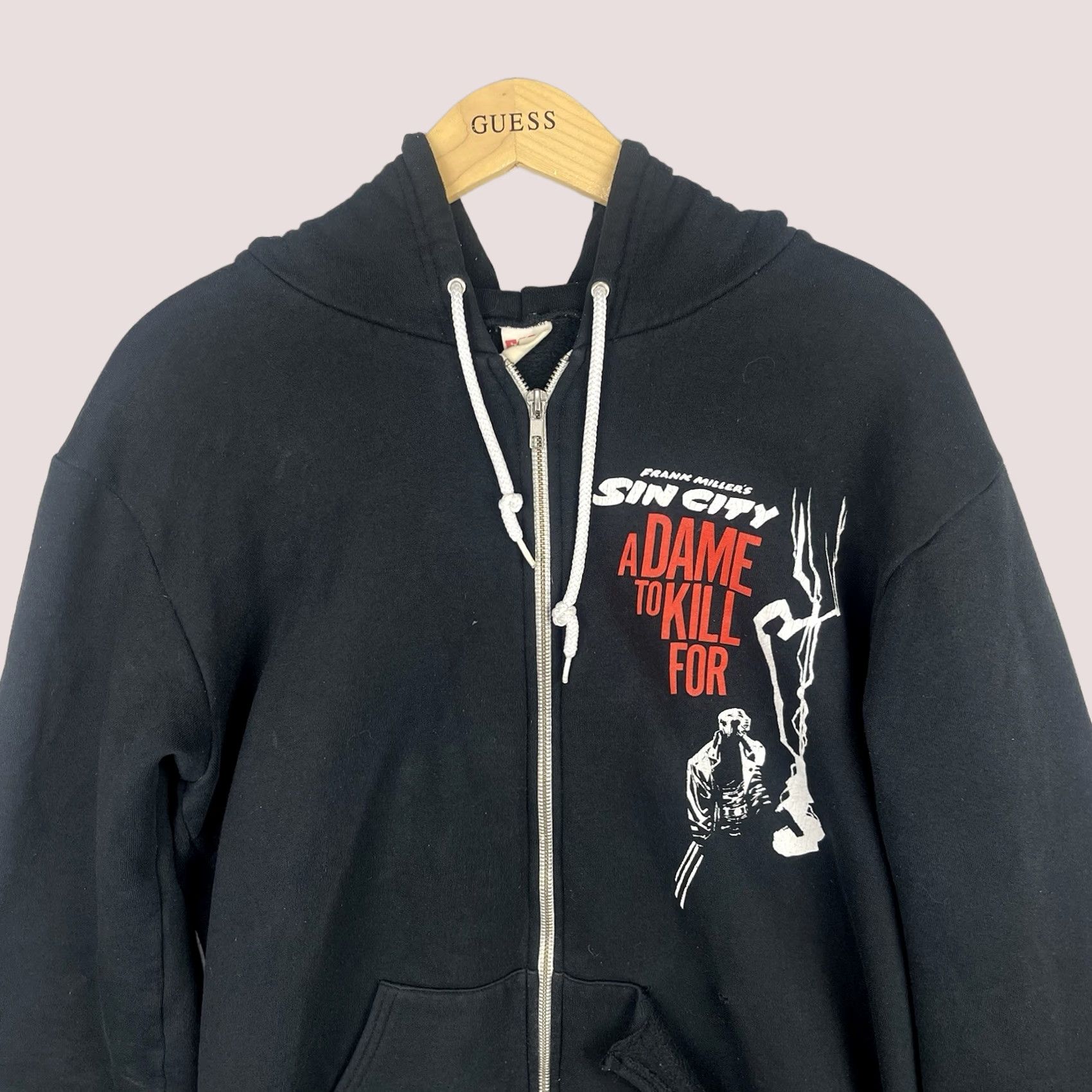 American Apparel Nike Shirt Mens XL Sin City Sweater Hoodie A Dame To Kill For Movie Crew Full Zip Graphic Print Hooded Pockets Black Glow Size US XL / EU 56 / 4 - 1 Thumbnail