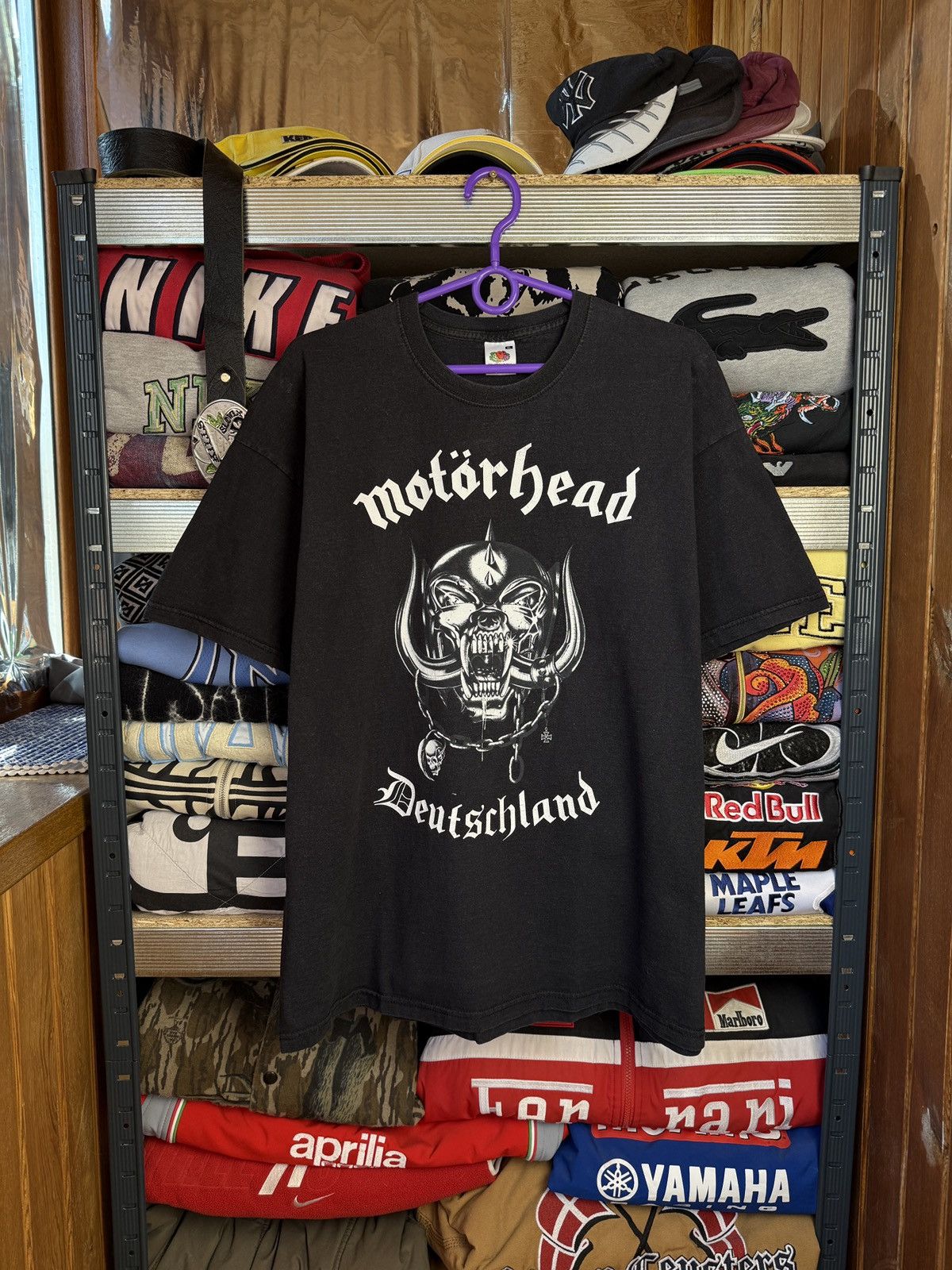 Band Tees 2004 Vintage Motörhead Deutschland Faded Black T-Shirt Size US XL / EU 56 / 4 - 1 Thumbnail