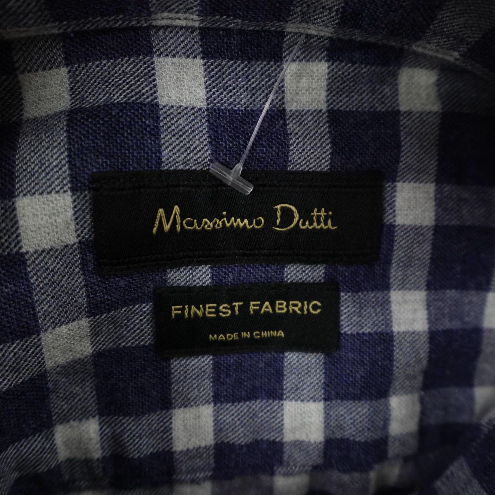 Massimo Dutti Massimo Dutti Shirt Men Large Blue White Plaid Flannel Button-Up Long Sleeve Button-Down Collar N/A Mens Size US L / EU 52-54 / 3 - 7 Thumbnail