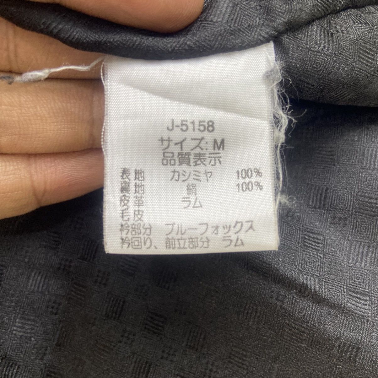 Japanese Brand Japanese Brand Blue Fox Fur Lamb Leather Wool Coat Size M / US 6-8 / IT 42-44 - 24 Thumbnail