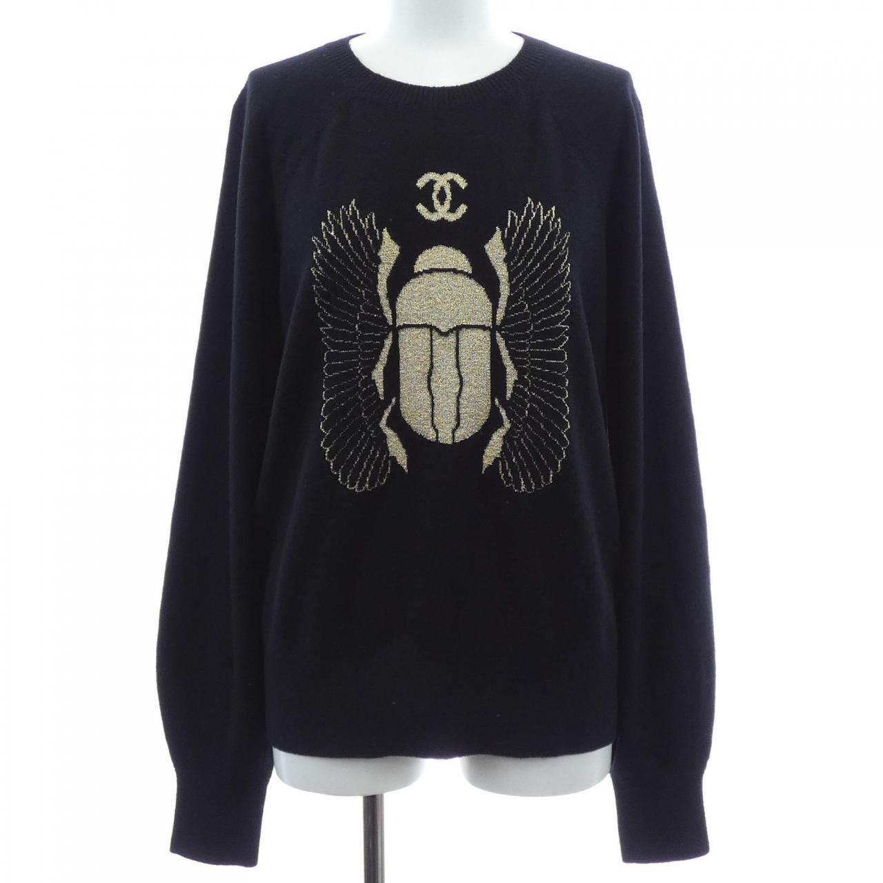 Chanel Chanel Chanel Cashmere Knit Top Textile Tops P61660K47202 DUTY FREE for USA Size ONE SIZE - 1 Thumbnail