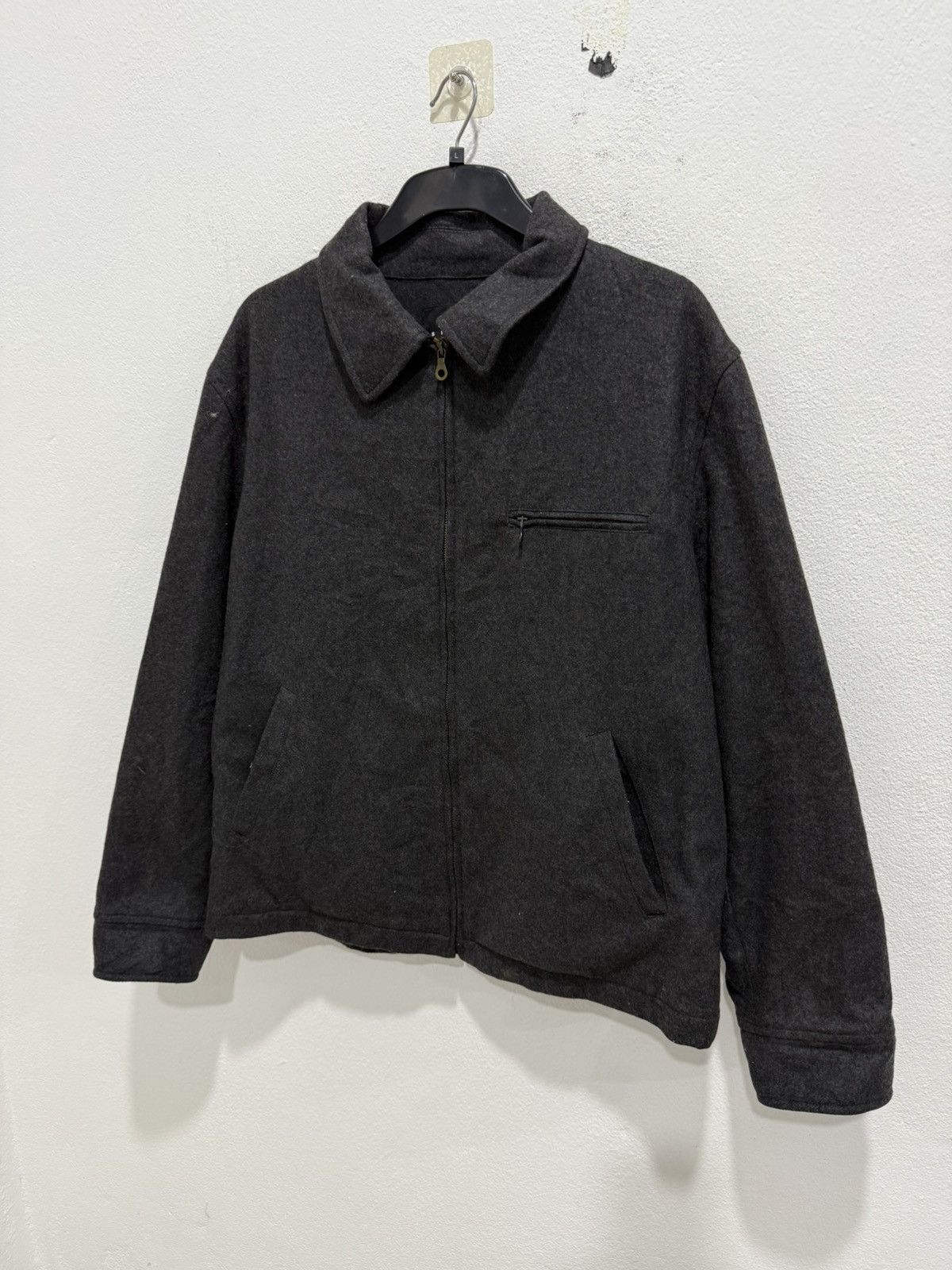 Sisley Italian Brand Sisley Casual Jacket Wool Zipper Up Size US L / EU 52-54 / 3 - 3 Thumbnail