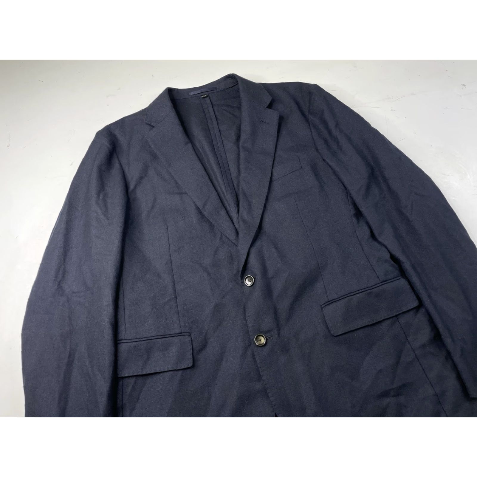 J.Crew J.CREW Moon Slim Suit Jacket Blazer Navy 44R Two-Button Notch Lapel Cotton Wool Blend Men Regular Lining Wool Dress Coat Size 44R - 7 Thumbnail