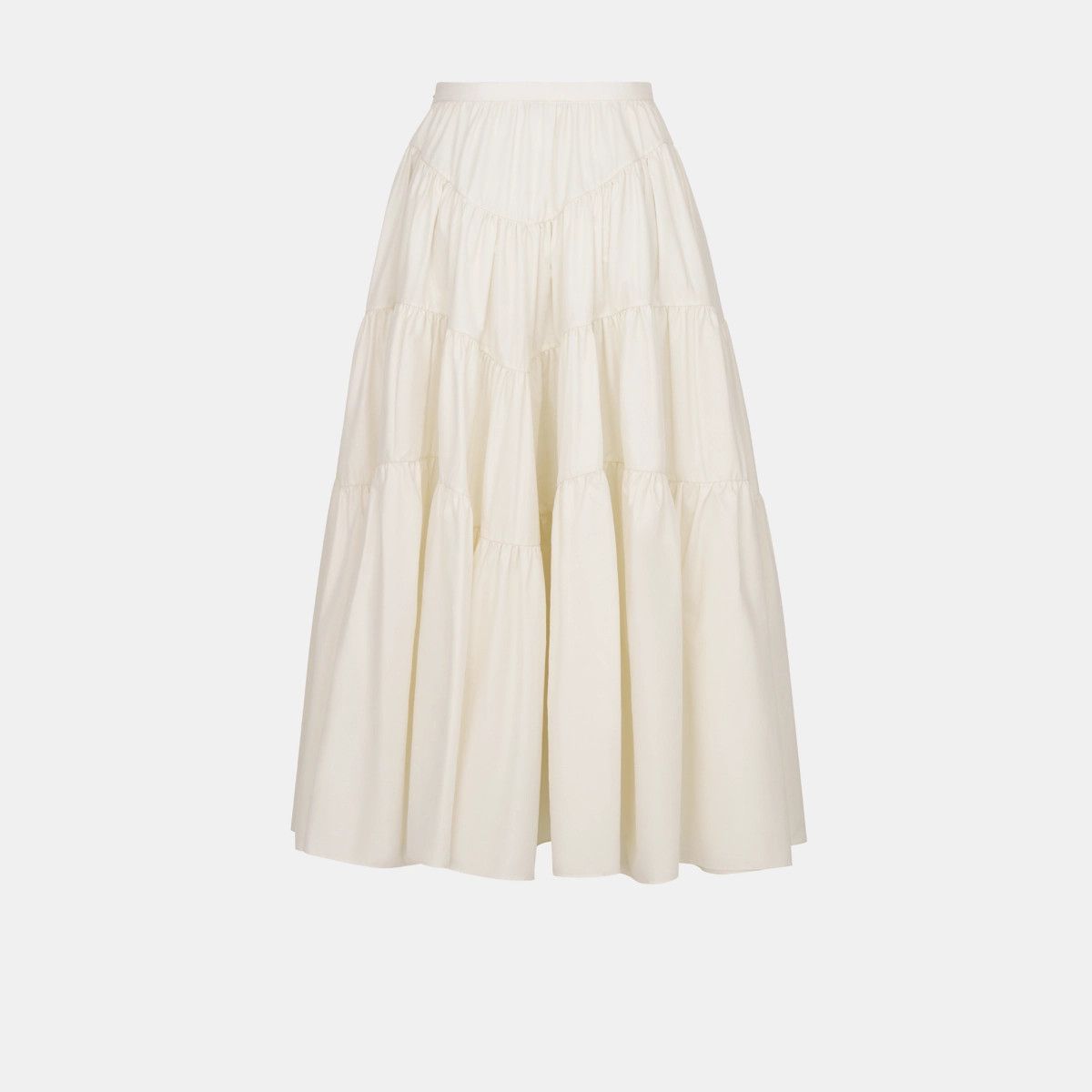 Dior o1bcso1str0225 Flared Mid-Length Skirt in Ecru Size 28" / US 6 / IT 42 - 2 Thumbnail