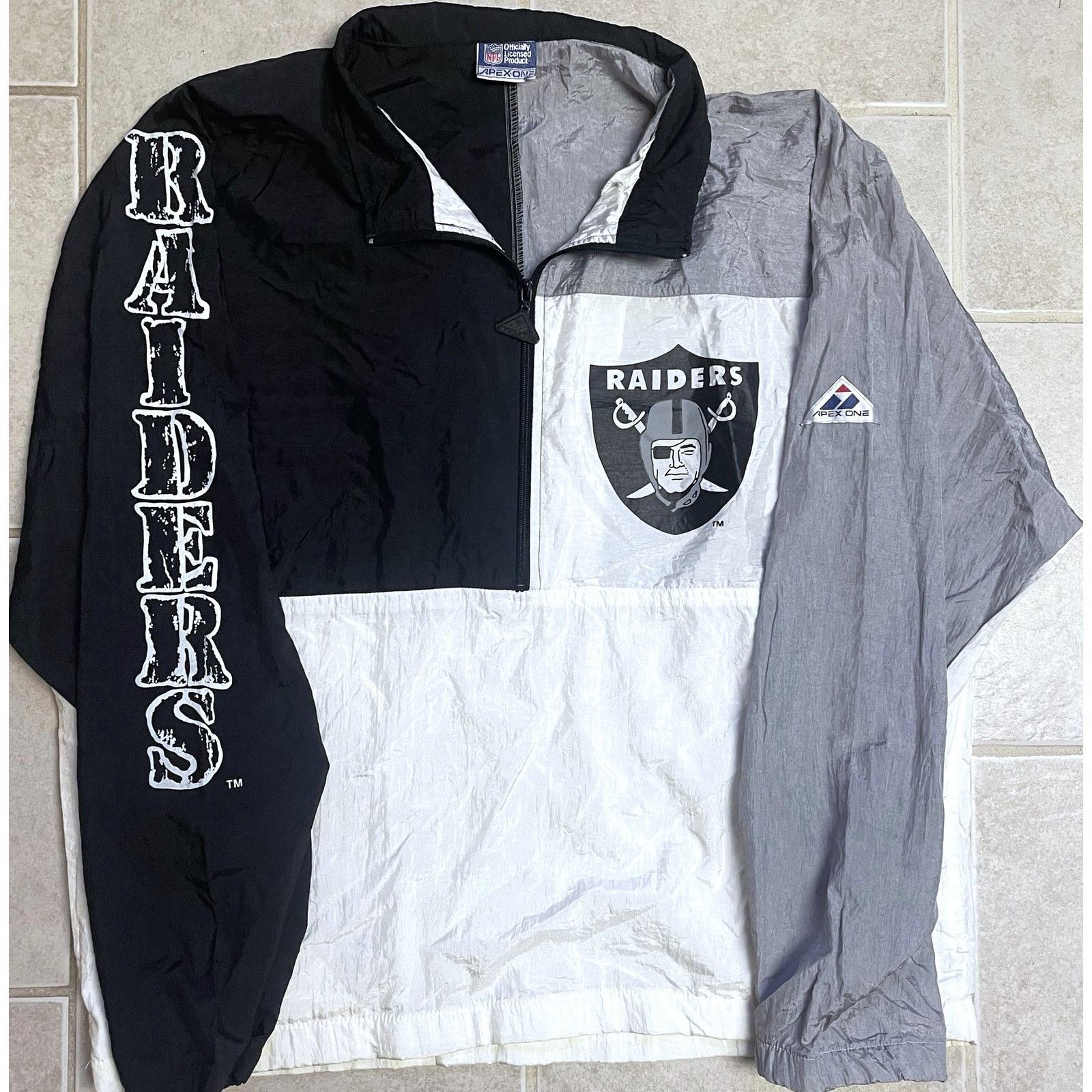 NFL × Starter Los Angeles Raiders 90s 1/4 Pullover jacket M blk Pro vtg Size US M / EU 48-50 / 2 - 2 Thumbnail