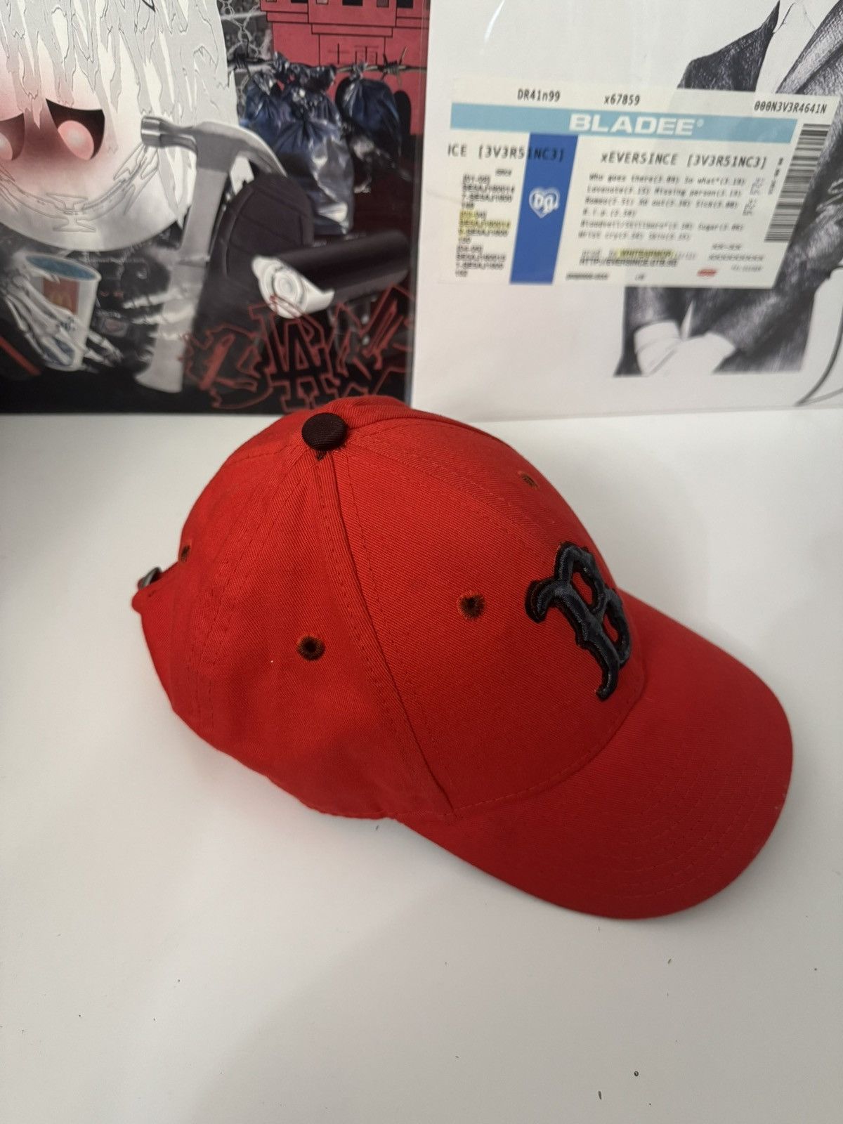 New Era Boston Red Sox New Era Red Black Logo Cap Size ONE SIZE - 3 Thumbnail