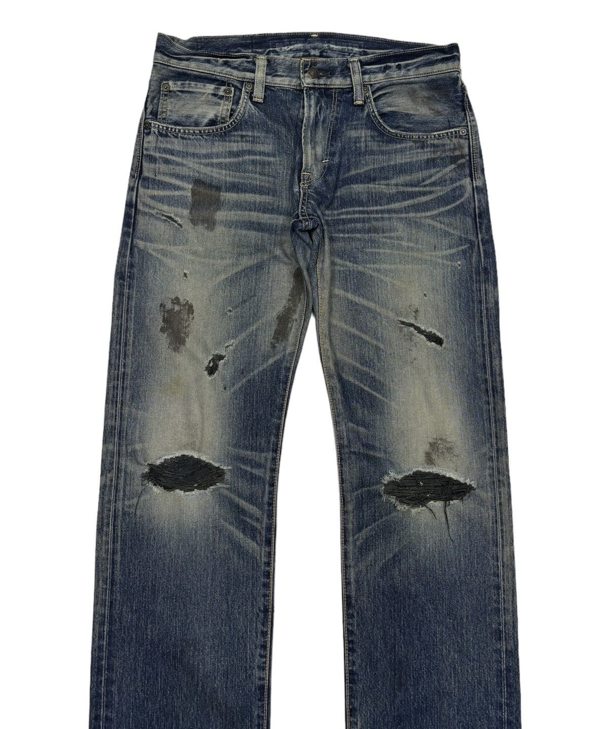 Edwin RARE🔥EDWIN 503 MOON RAKER DISTRESS MUD WASH DENIM JEANS Size US 34 / EU 50 - 7 Thumbnail