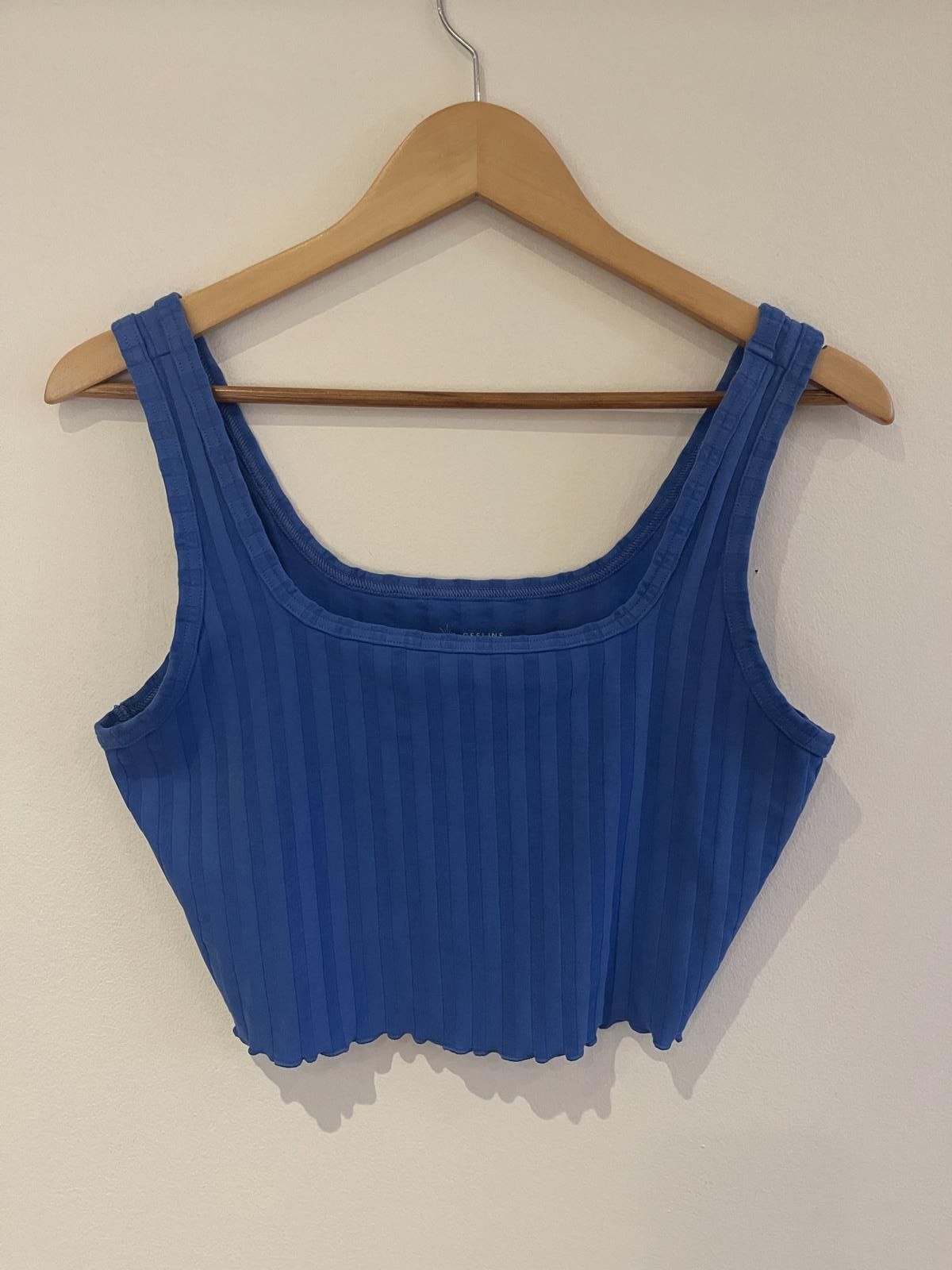 Designer Aerie Offline blue cropped tank Size L / US 10 / IT 46 - 1 Thumbnail