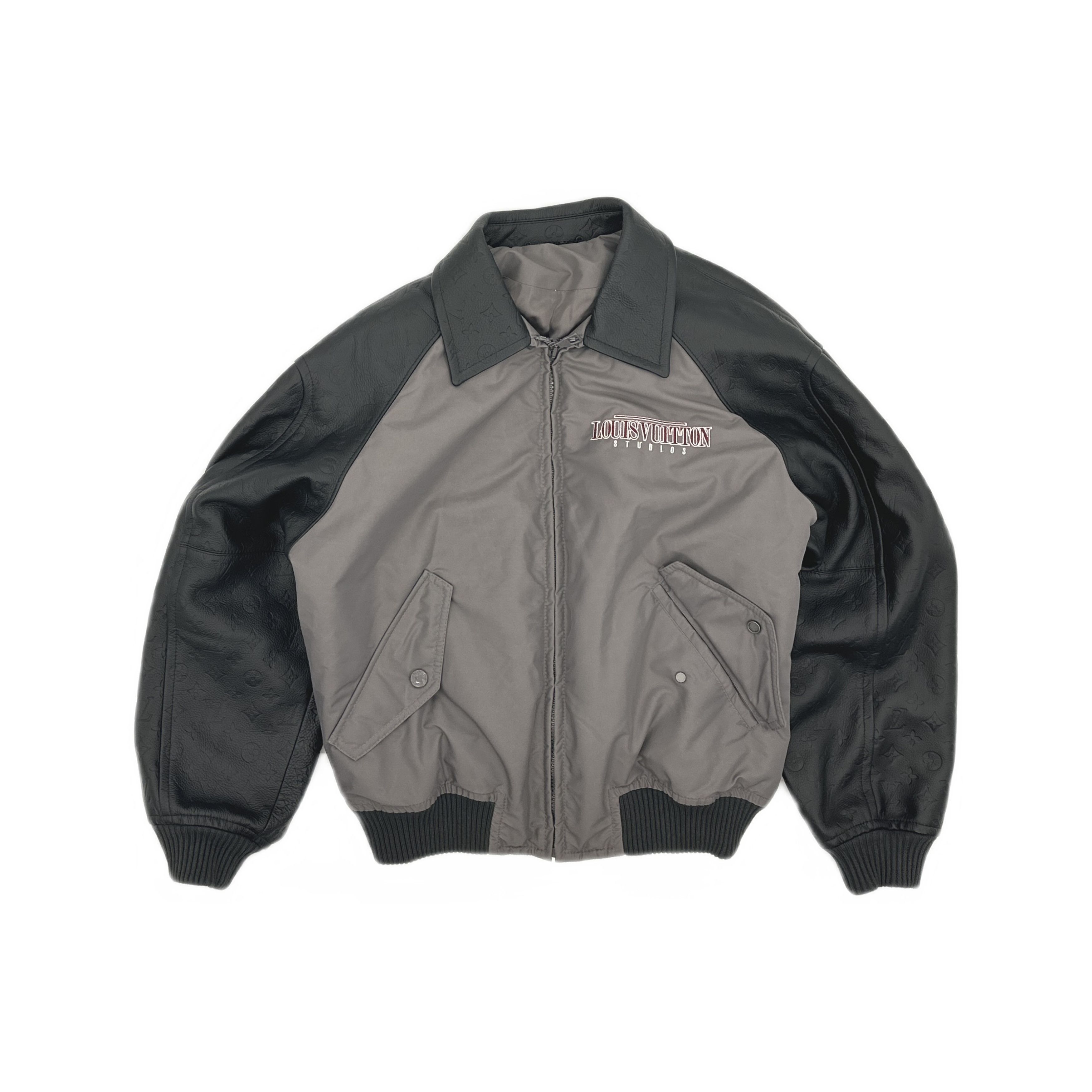 Louis Vuitton Louis Vuitton Mixed Leather Logo Bomber Jacket 48 Size US M / EU 48-50 / 2 - 1 Thumbnail