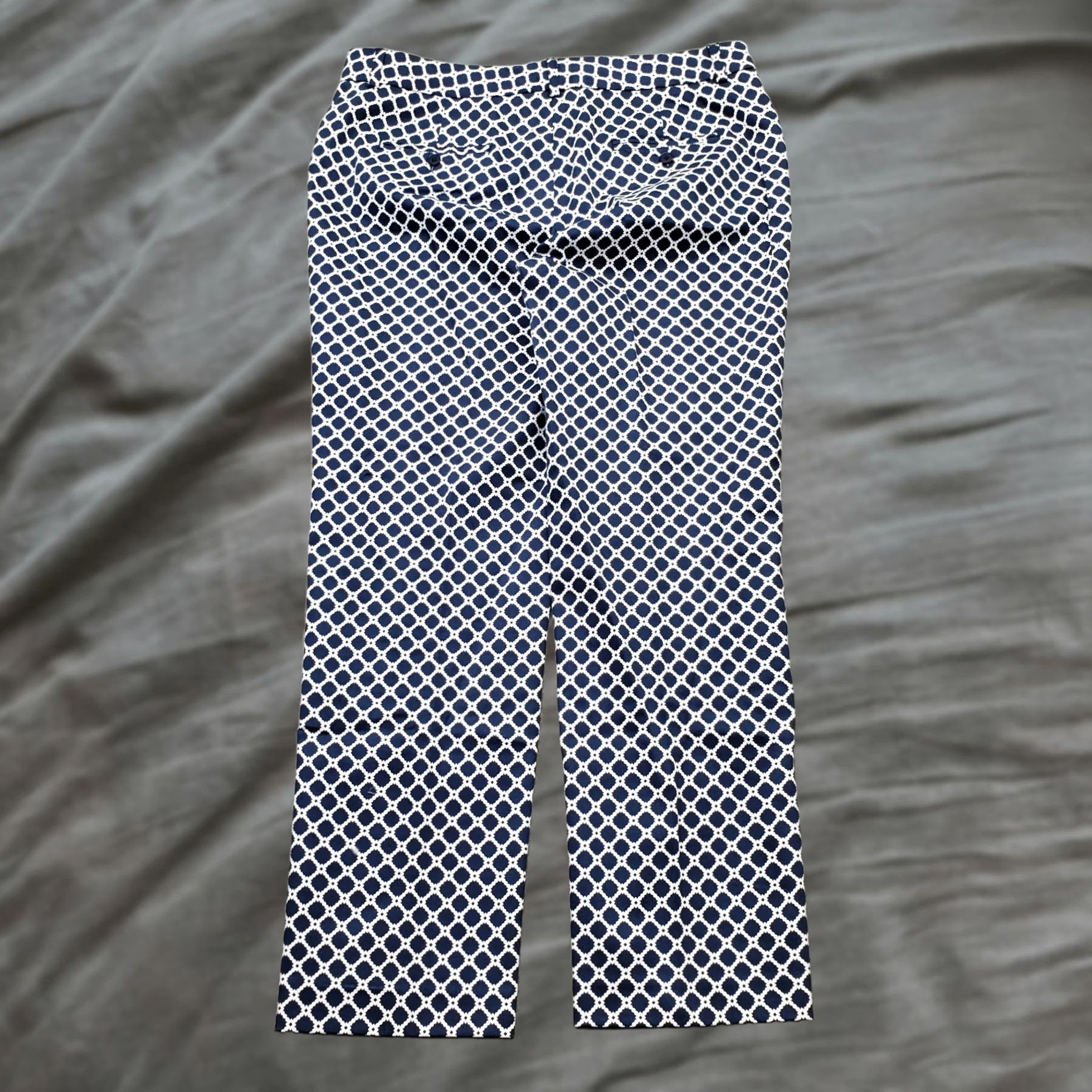 Vintage Valerie Stevens Dress Pants Womens 10 Moroccan Print Flat Front Straight Multi Size 32" / US 10 / IT 46 - 1 Thumbnail