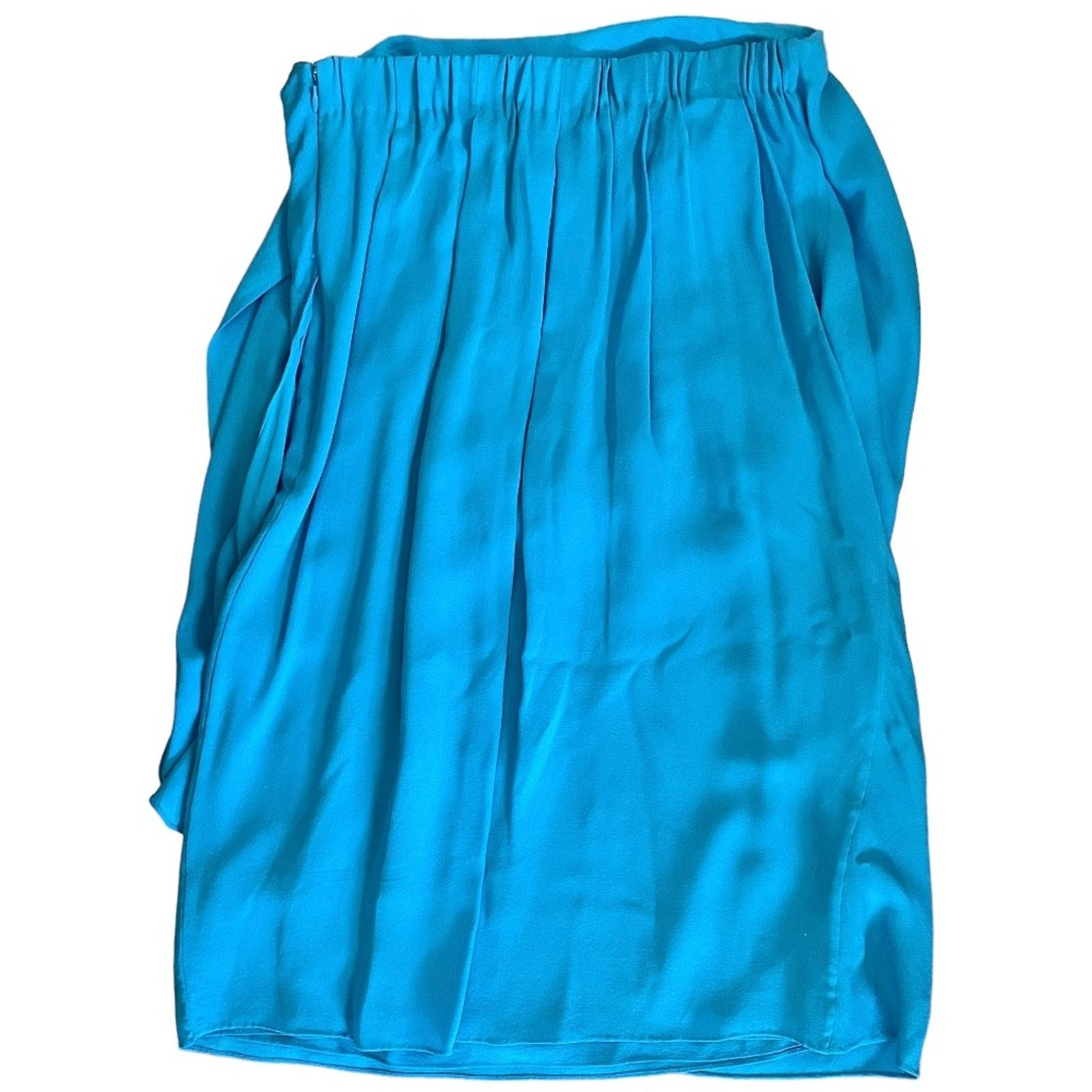 3.1 Phillip Lim 3.1 Phillip Lim Silk Blue Draped Strapless Mini Dress AW07 Size M / US 6-8 / IT 42-44 - 4 Thumbnail