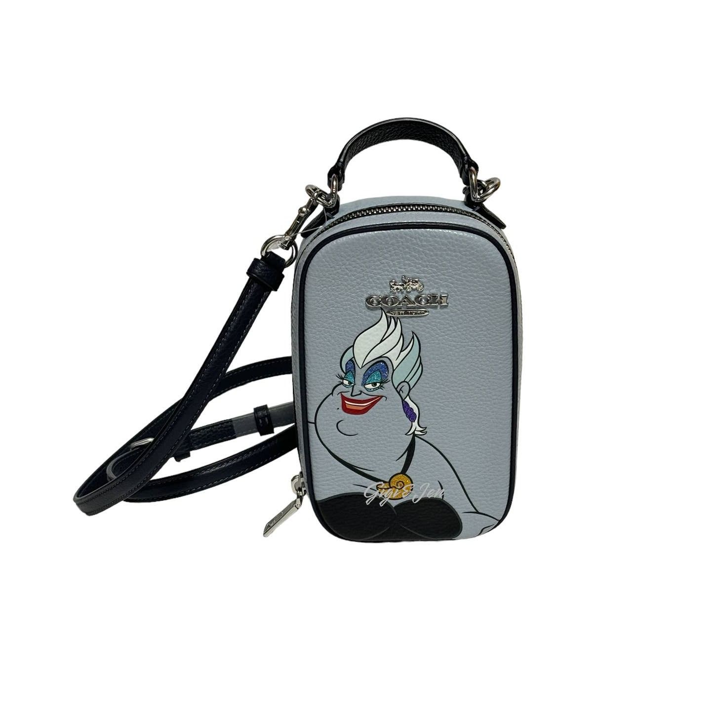 Disney X outlets Coach Eva Phone Crossbody With Ursula Motif