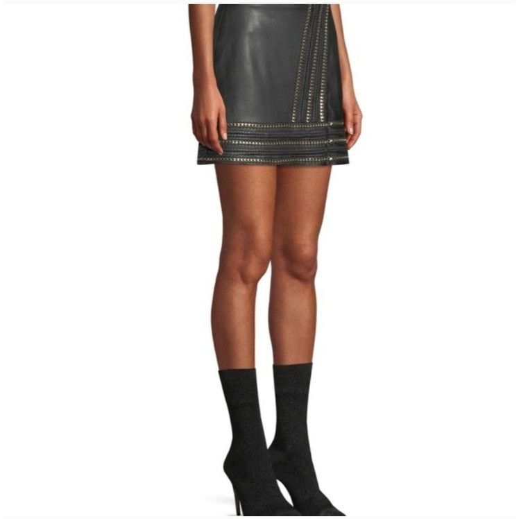 Alice + Olivia Alice + Olivia Leather Mini Skirt Lamb Soft Leather w/ Edgy Size 25" / US 0 / IT 36 - 3 Thumbnail