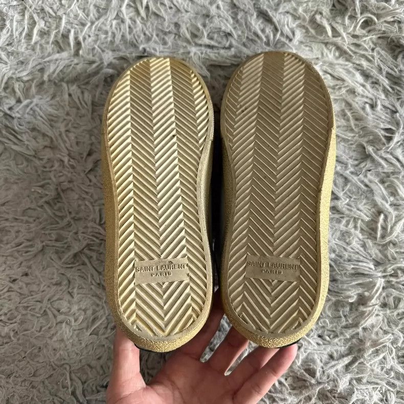 Saint Laurent Paris Saint Laurent Paris Silver cowhide as old embroidery sloga Size US 5.5 / IT 35.5 - 7 Thumbnail