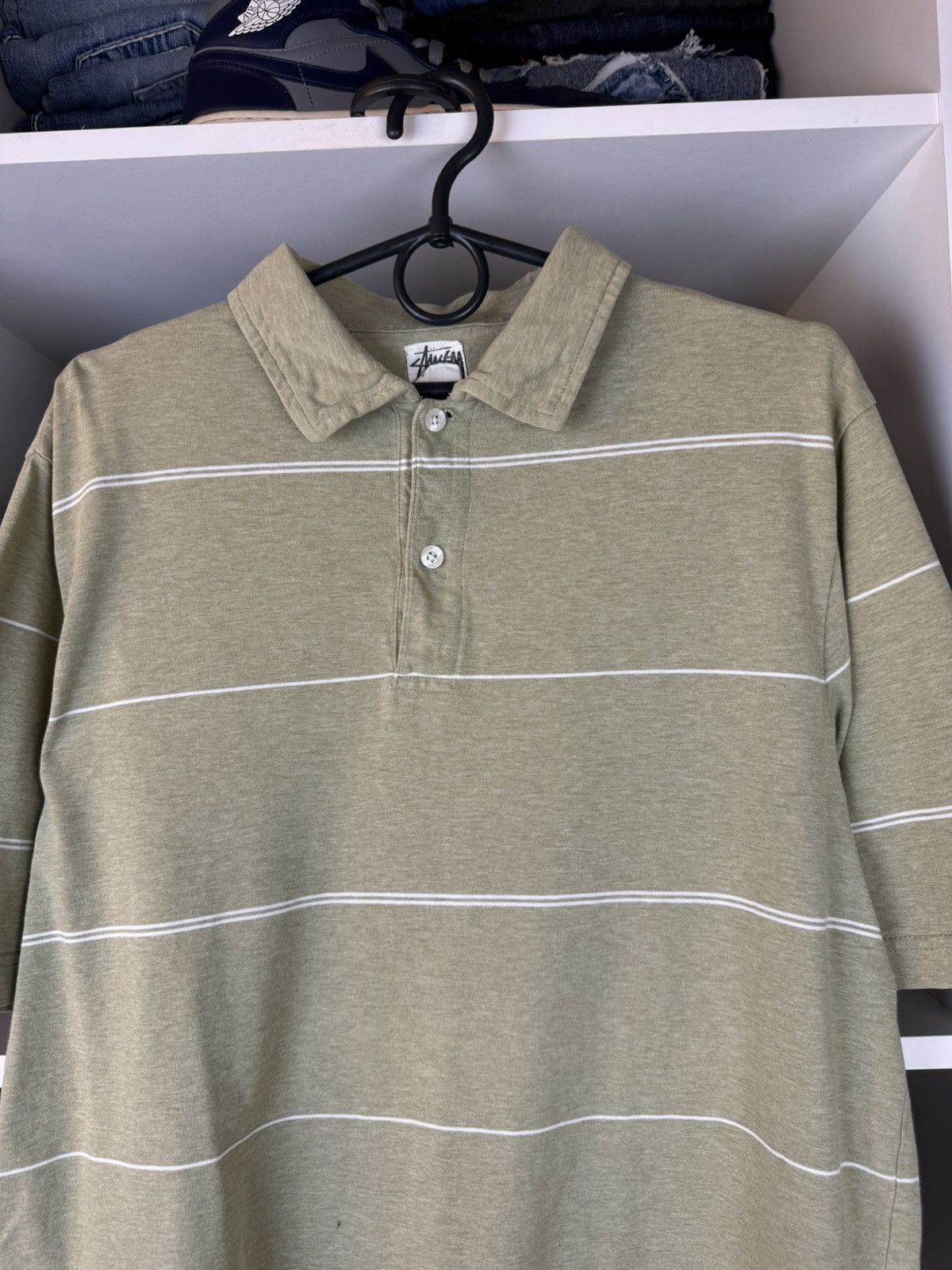 Stussy Vintage Stussy Distressed Polo T-shirt Size US L / EU 52-54 / 3 - 2 Thumbnail