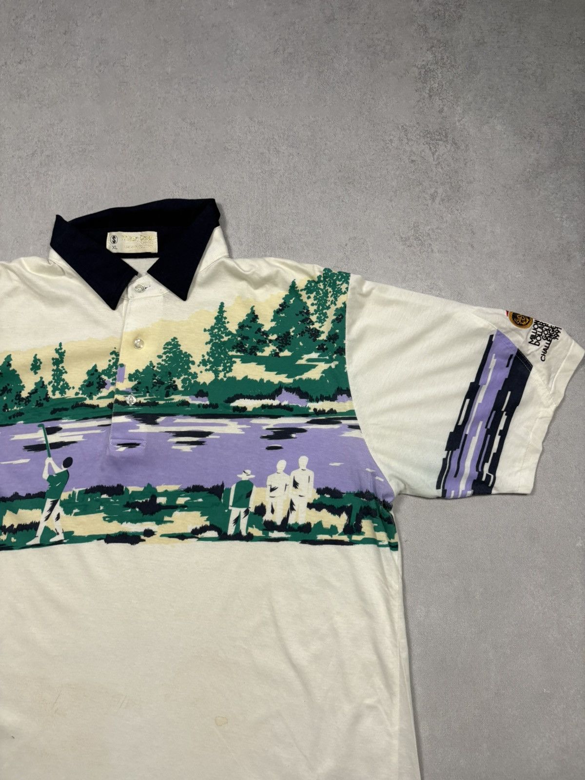Vintage Vintage 1991 Million Dollar Golf Challenge Polo Shirt AOP Size US XL / EU 56 / 4 - 2 Thumbnail