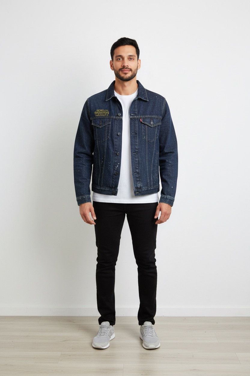 Levi's Levis Big E X Star Wars Trucker Denim Jacket Size US M / EU 48-50 / 2 - 2 Thumbnail