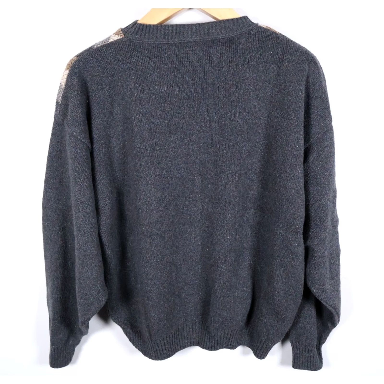 Vintage VINTAGE Liberty Sweater Mens Large Gray Diamond Argyle Pattern Cotton Knit VTG Size US L / EU 52-54 / 3 - 2 Thumbnail
