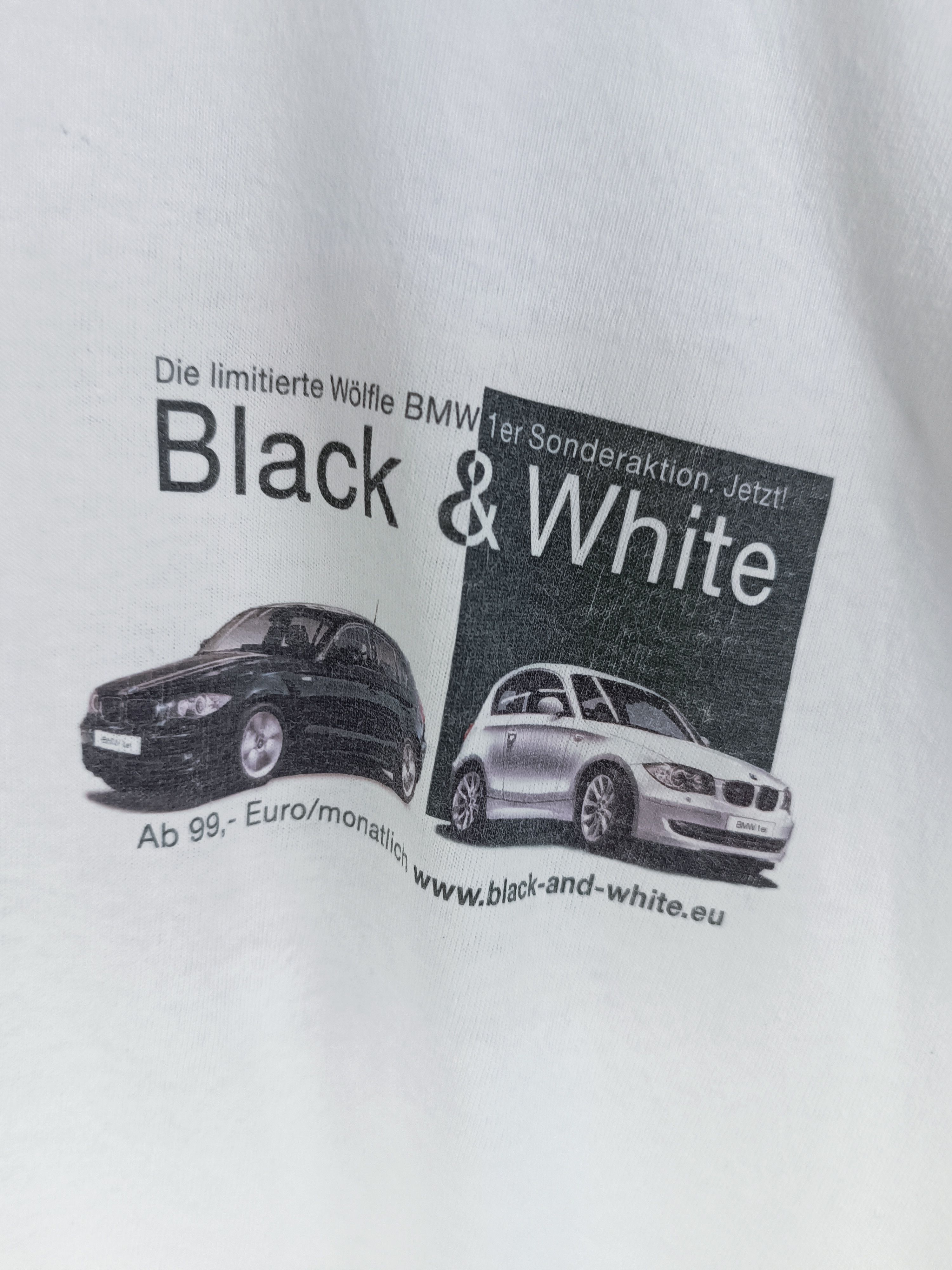 BMW VINTAGE Y2K BMW BLACK & WHITE SONDERAKTION TEE RACING JDM Size US XL / EU 56 / 4 - 8 Thumbnail