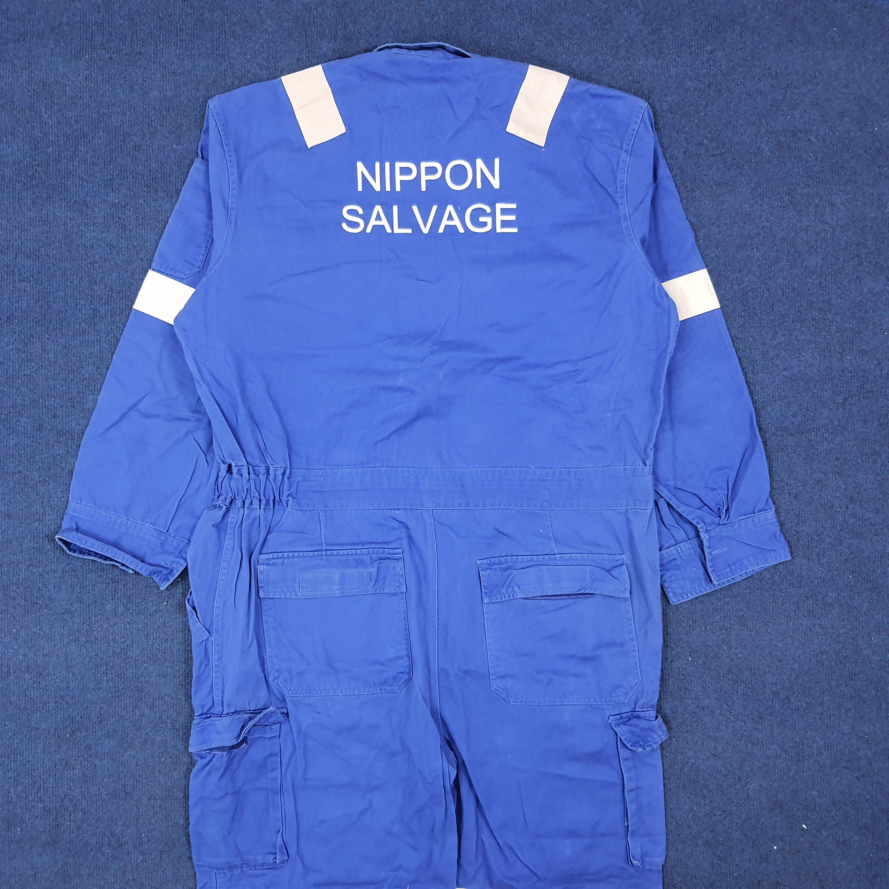 Japanese Brand × Vintage Vintage Nippon Salvage Japan Brand Safety Worker Coverall Size US L / EU 52-54 / 3 - 1 Thumbnail