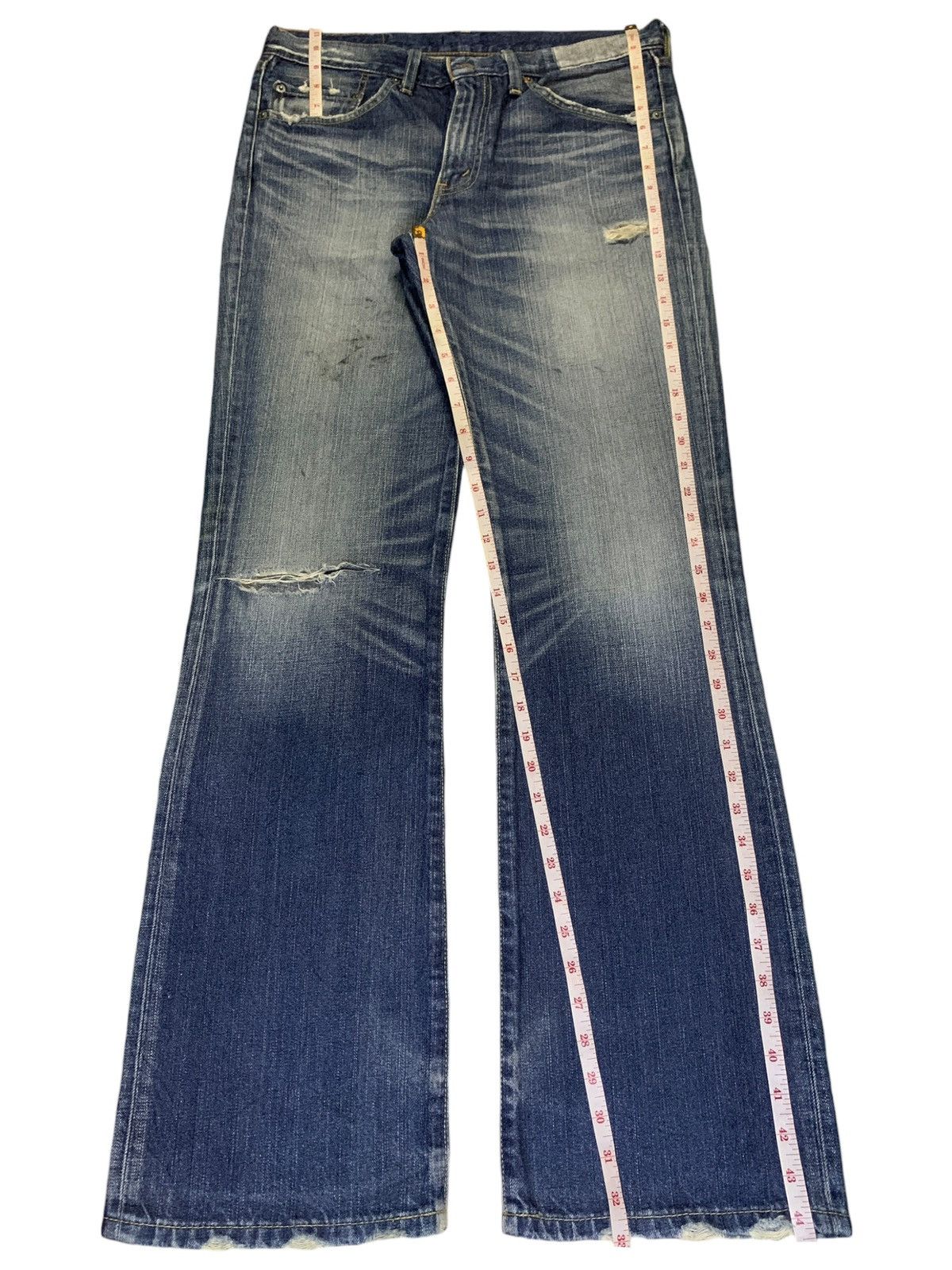 Levi's Vintage 90s Levis 517 Faded Wash Distressed Flare Jeans Size US 33 - 14 Thumbnail