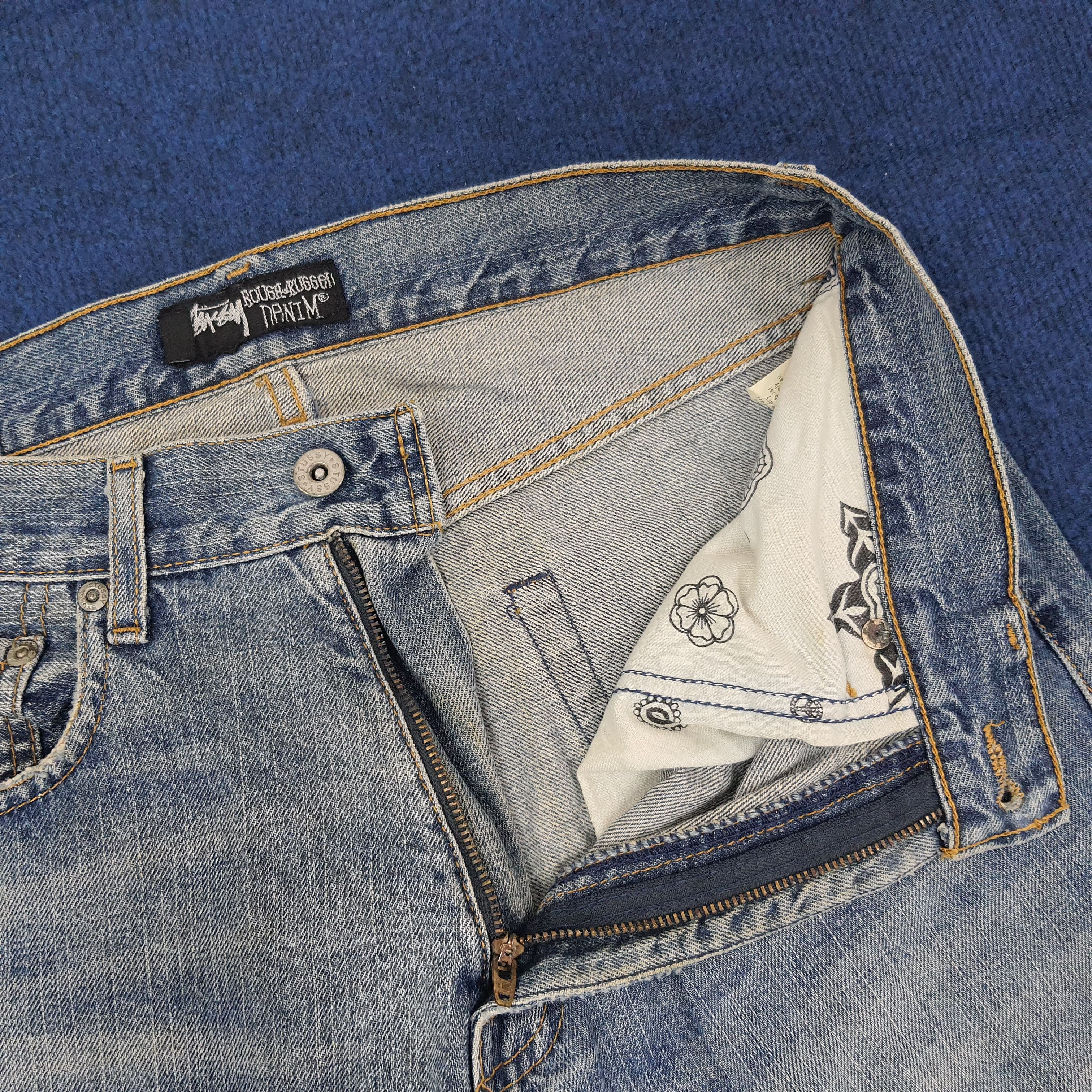 Stussy Vintage Stussy Rough n Rugged Denim Custom Logo Jeans C228N9 Size US 31 - 7 Thumbnail