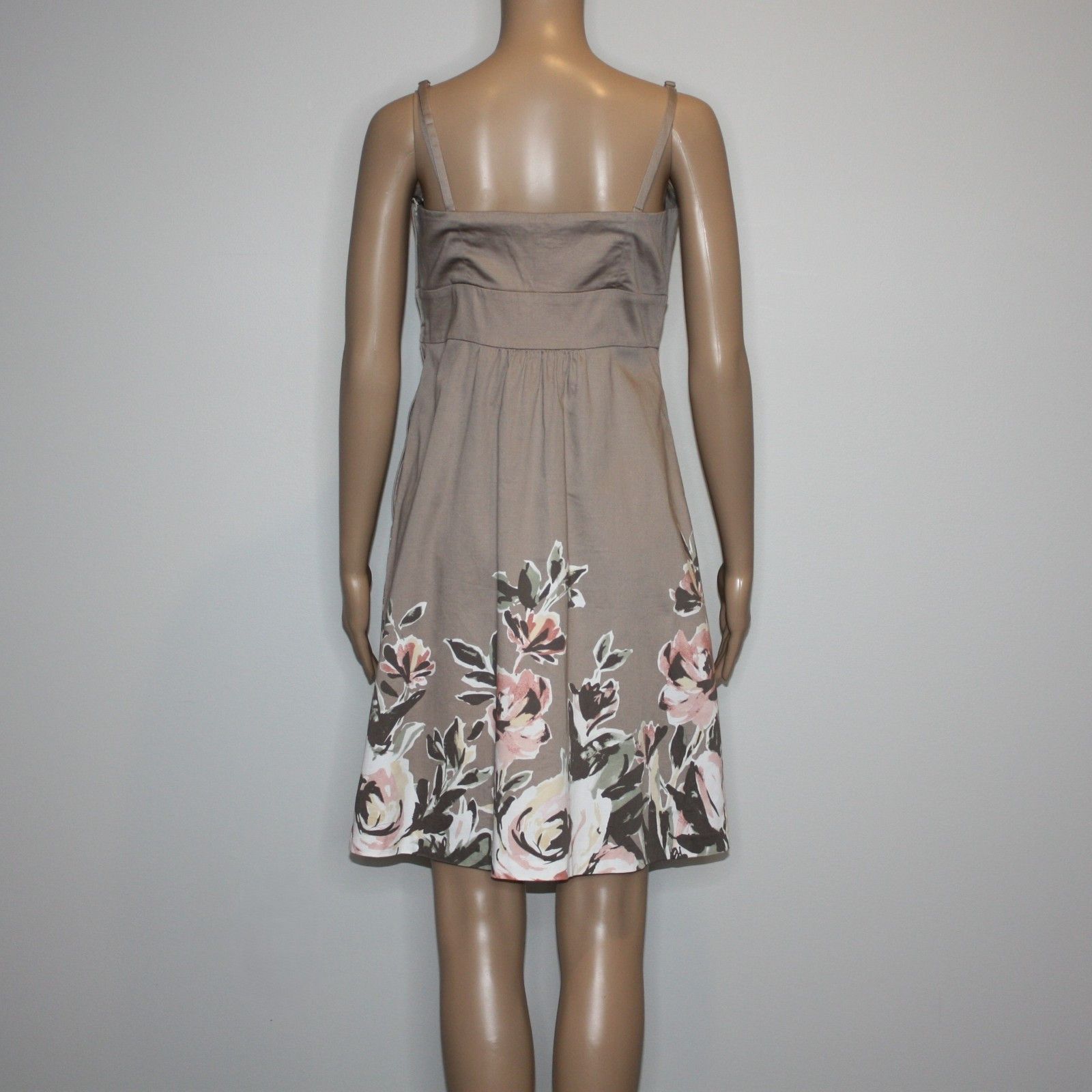 RW&CO. Beige Color Floral Dress with Removable Straps in size US 10 Size L / US 10 / IT 46 - 2 Thumbnail