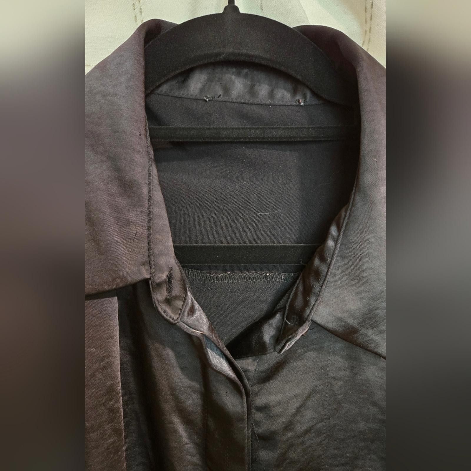 Other Silky Black Button Down Size XL / US 12-14 / IT 48-50 - 3 Thumbnail