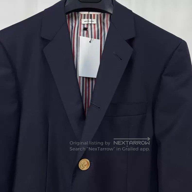 Thom Browne Thom Browne Gold Button Colorful Shoulder Pad Wool Coat Size US XS / EU 42 / 0 - 3 Thumbnail