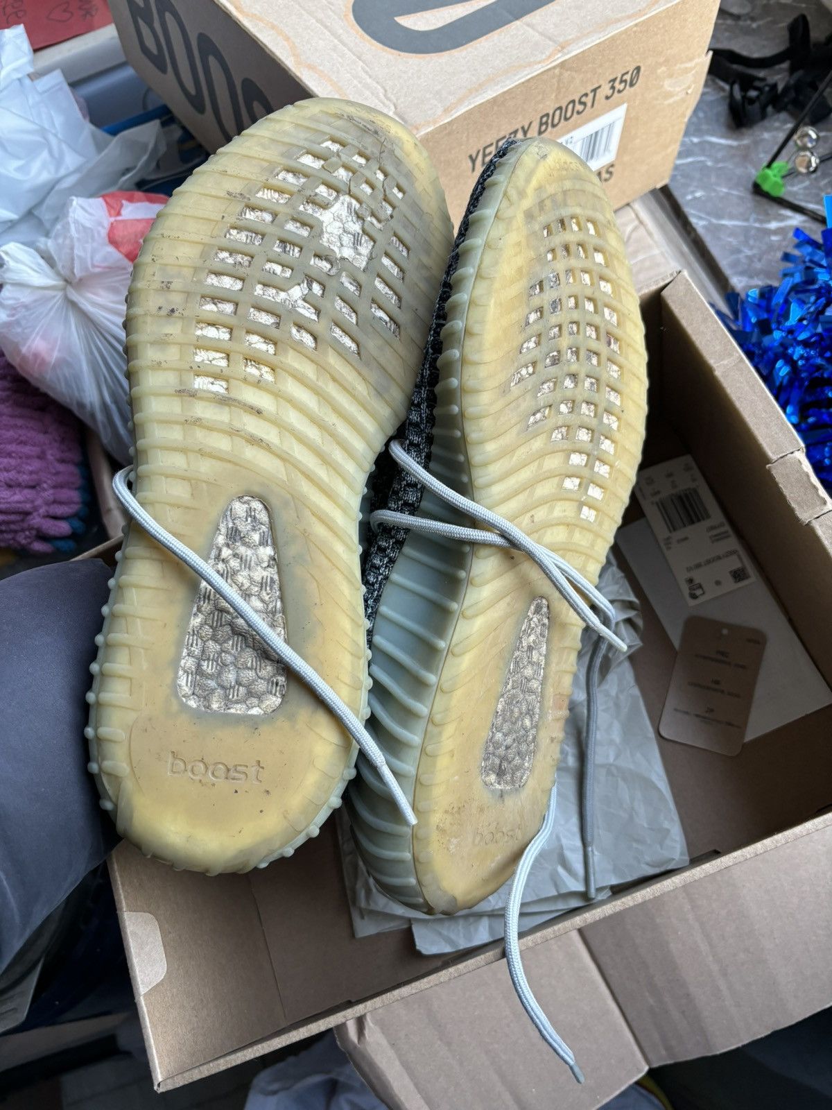 Adidas × Yeezy Box + ADIDAS Yeezy Boost 350 V2 “Ash Blue” Sneakers Shoes 11 Size US 11 / EU 44 - 7 Thumbnail