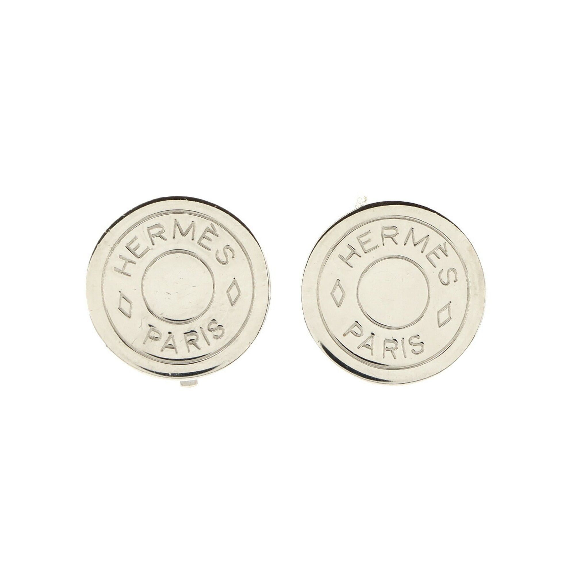 Hermes Hermes Sellier Earrings, Silver Size ONE SIZE - 1 Thumbnail