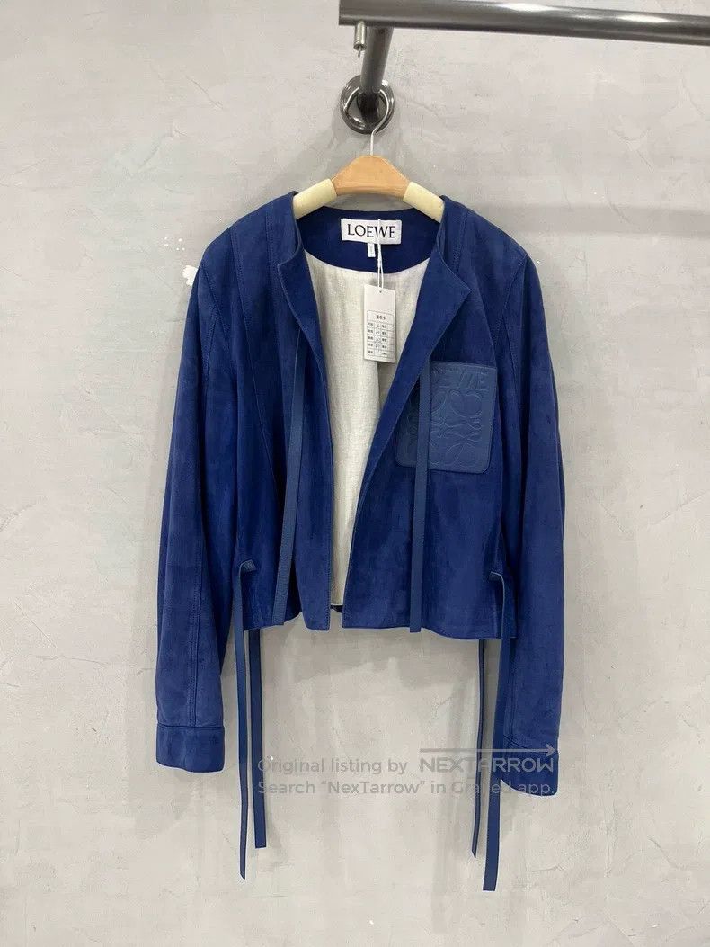 Loewe LOEWE Navy Blue Leather Jacket Size XS / US 0-2 / IT 36-38 - 1 Thumbnail