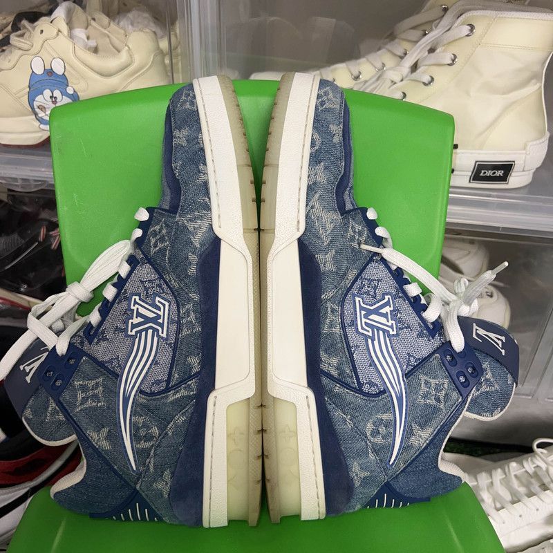Louis Vuitton Louis Vuitton Vintage Denim Trainer Sneakers for Men -2508 Size US 9 / EU 42 - 4 Thumbnail