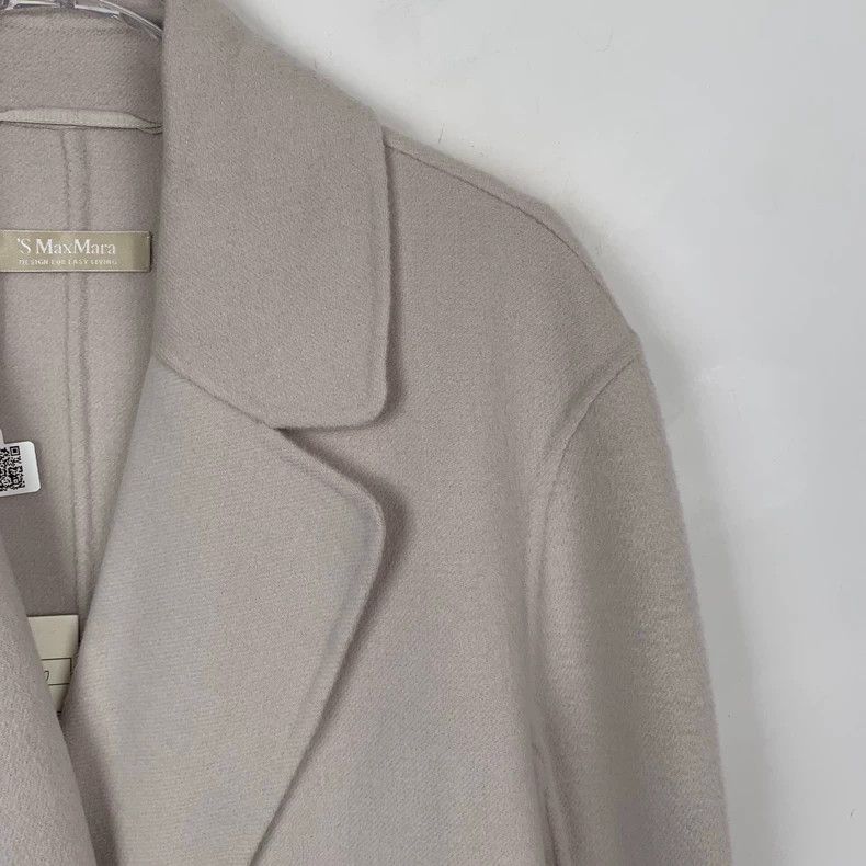 Max Mara Max Mara Light grey double-breasted wool coat with lapels Size M / US 6-8 / IT 42-44 - 3 Thumbnail