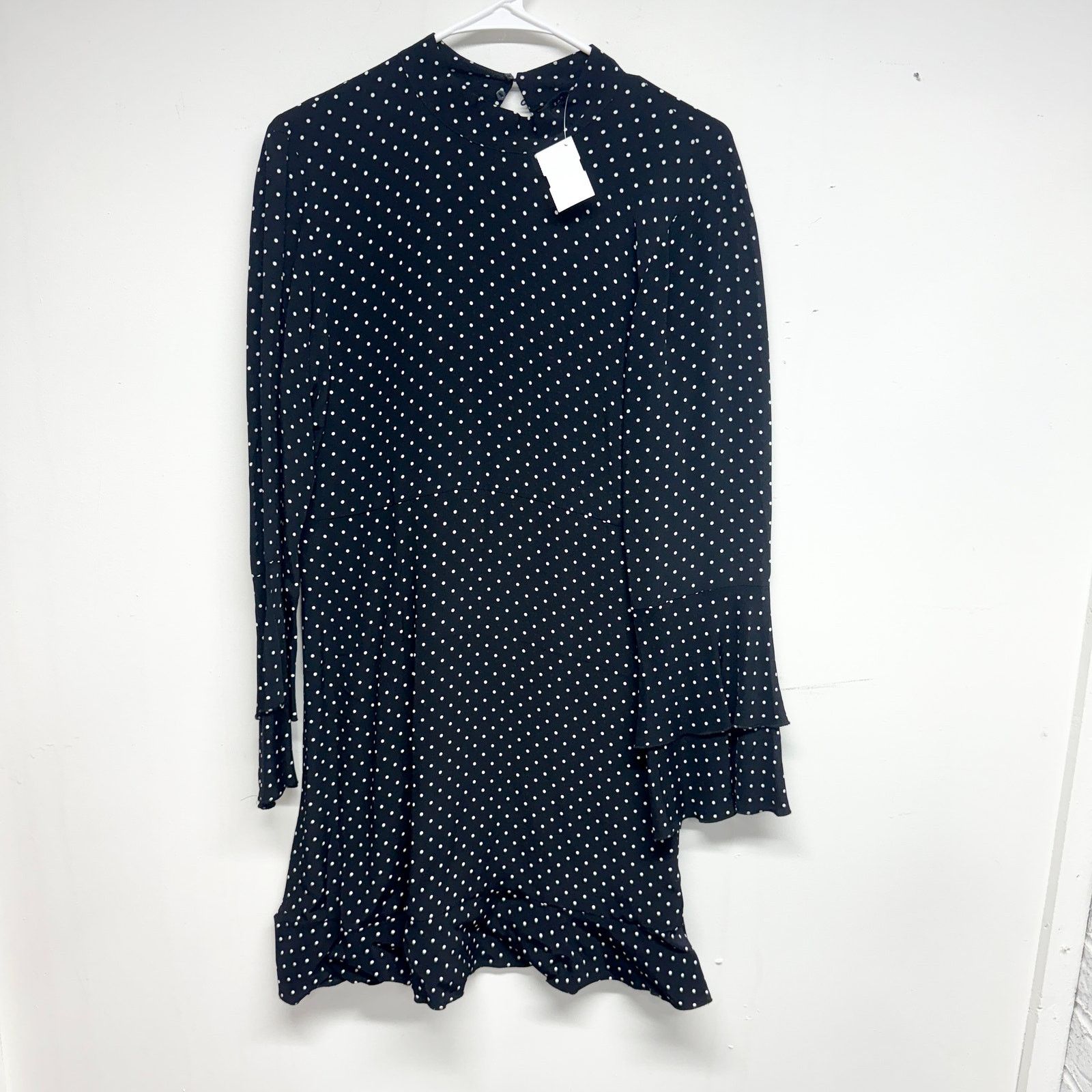 striped long sleeve bodycon dress M Missoni Space Dye Long-Sleeve XL / Black White Irregular modern striping adds DAKOTA07 US Size:14 W Simple Korean Beach Outfit
