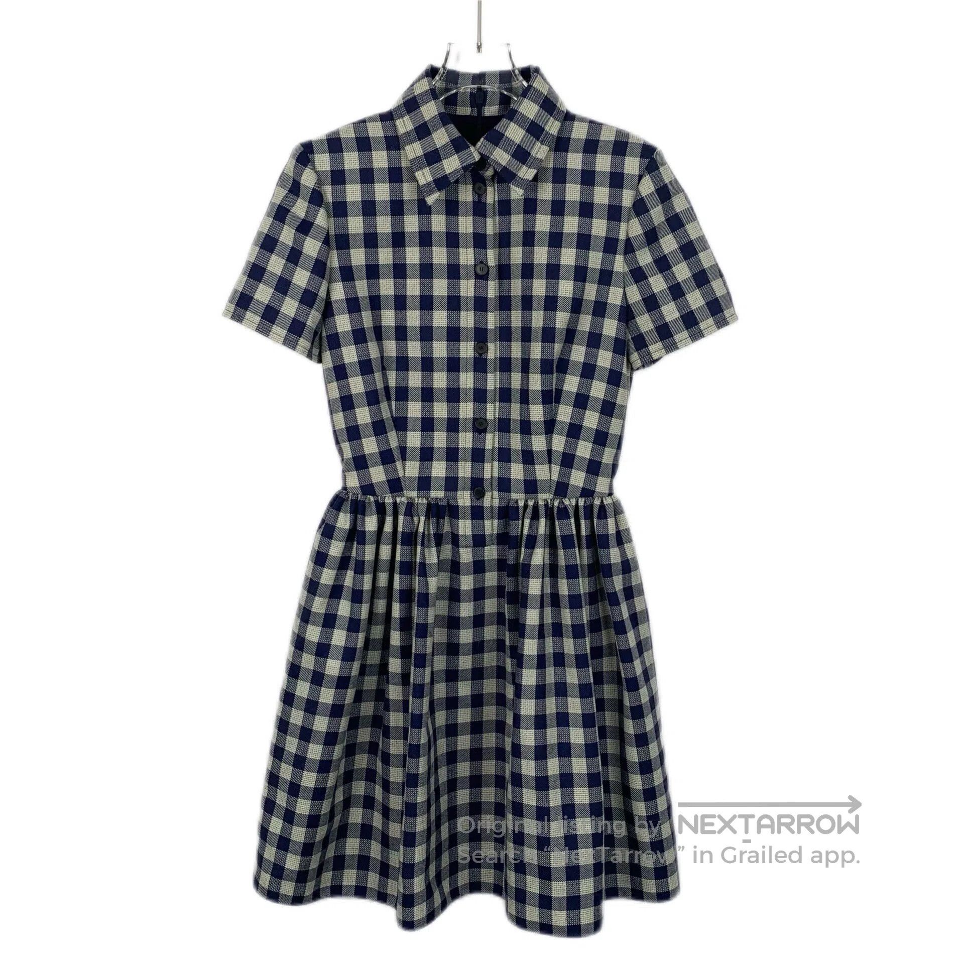 Dior Dior Multicolor checkered wool lapel short sleeve dress| Size XXS / US 00 / IT 34 - 1 Thumbnail
