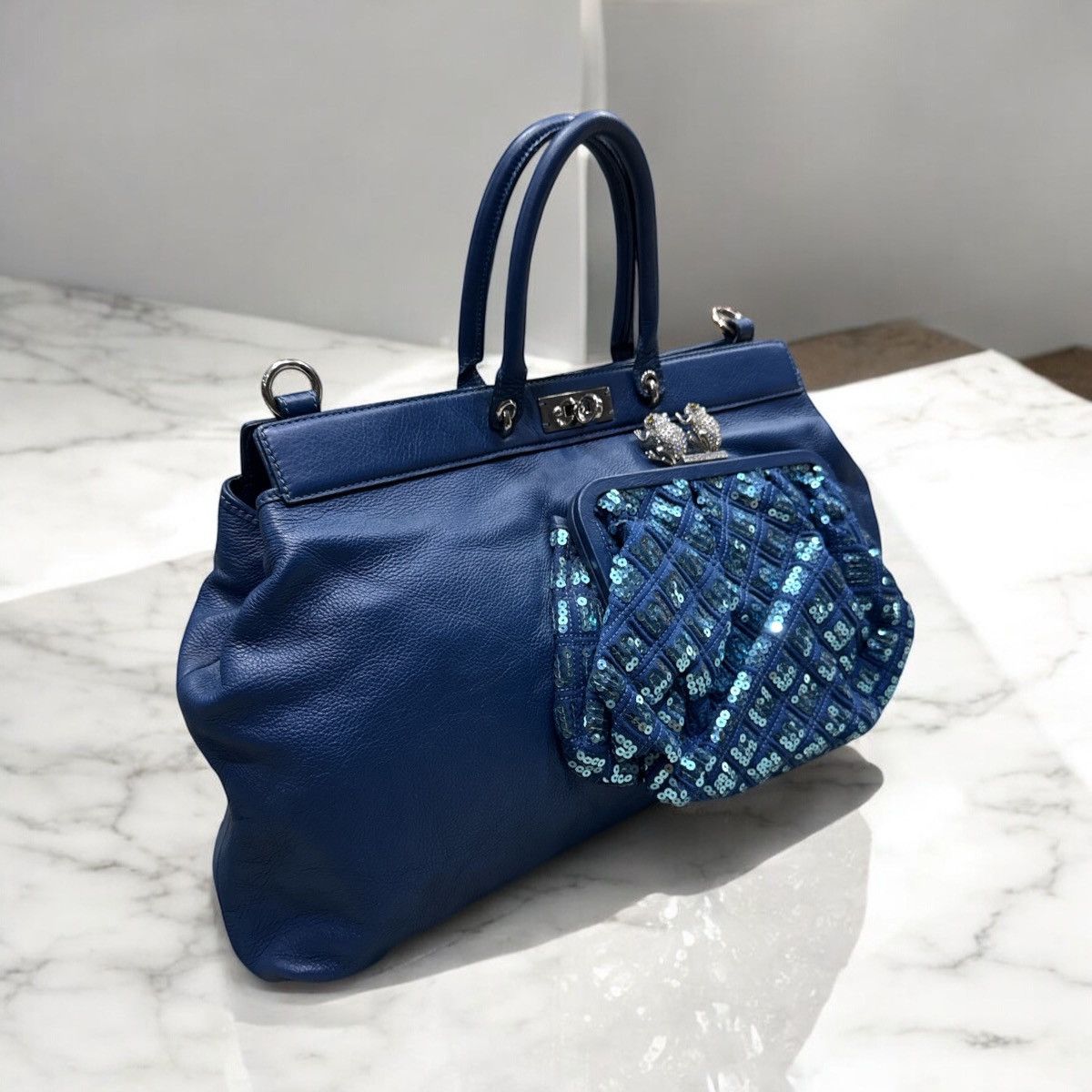 Marc Jacobs MARC JACOBS GLITTER ROBERT SEQUIN FROG BIJOU BAG Size ONE SIZE - 3 Thumbnail