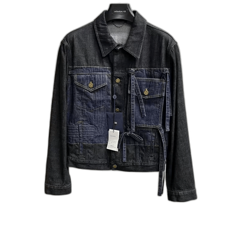 Louis Vuitton Black Denim Jacket with Bow