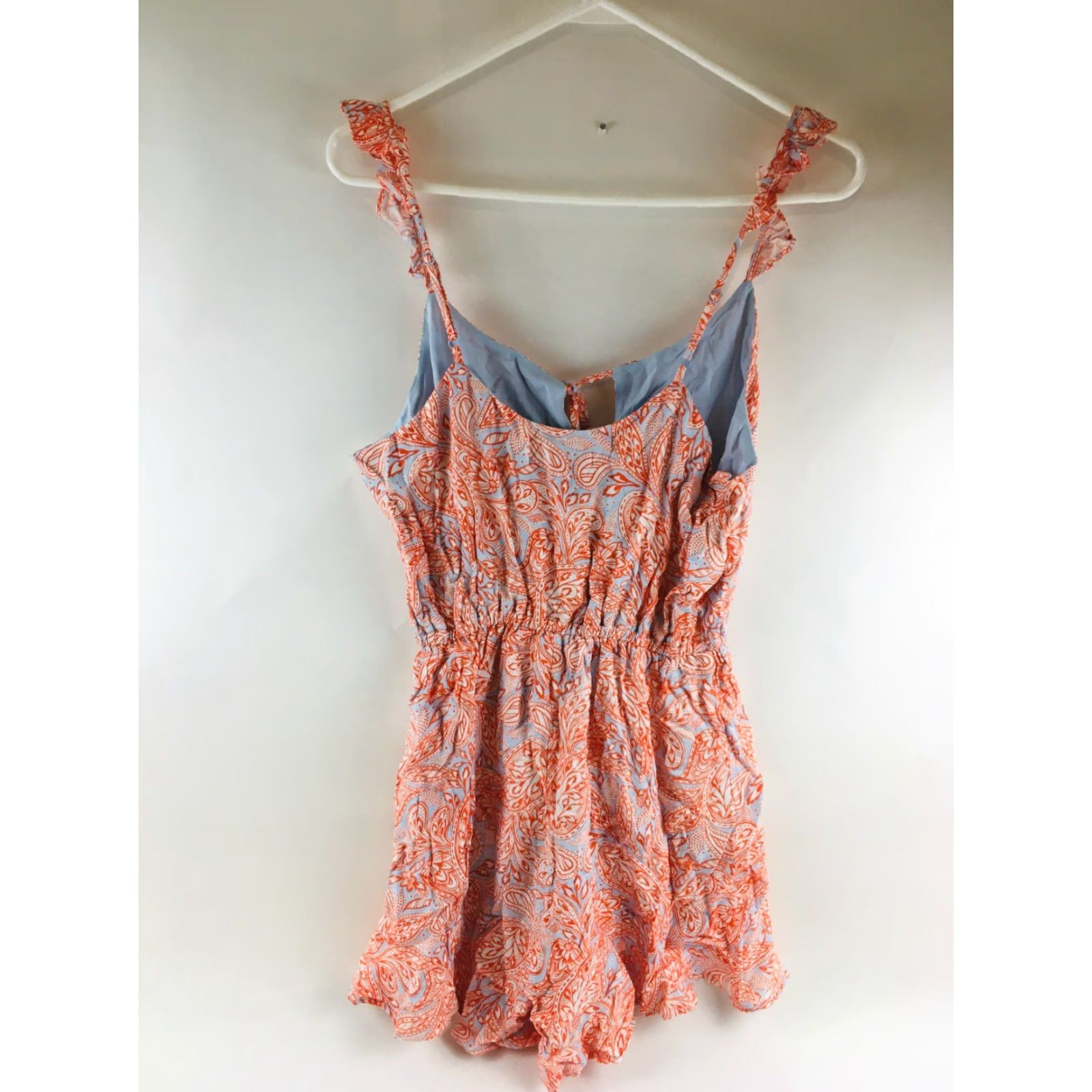 Vintage Cupcakes & Cashmere Romper Size S Floral Paisley Ruffle Sleeve Elastic Waist NWT Size 36" / US 14 / IT 50 - 2 Thumbnail